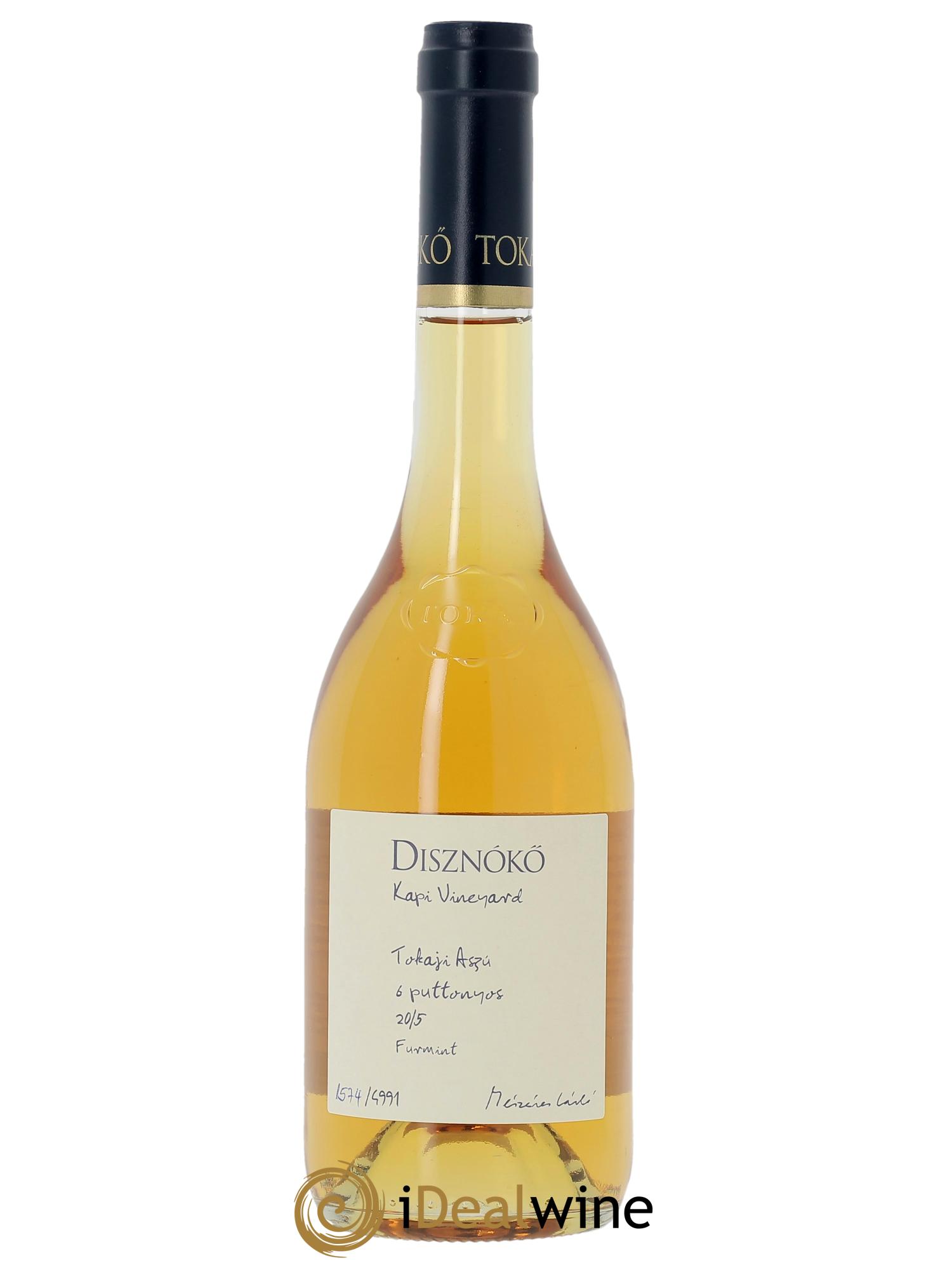 Tokaji 6 Puttonyos Kapi Vineyard Disznoko (Domaine)  2015 - Lot de 1 bouteille - 0