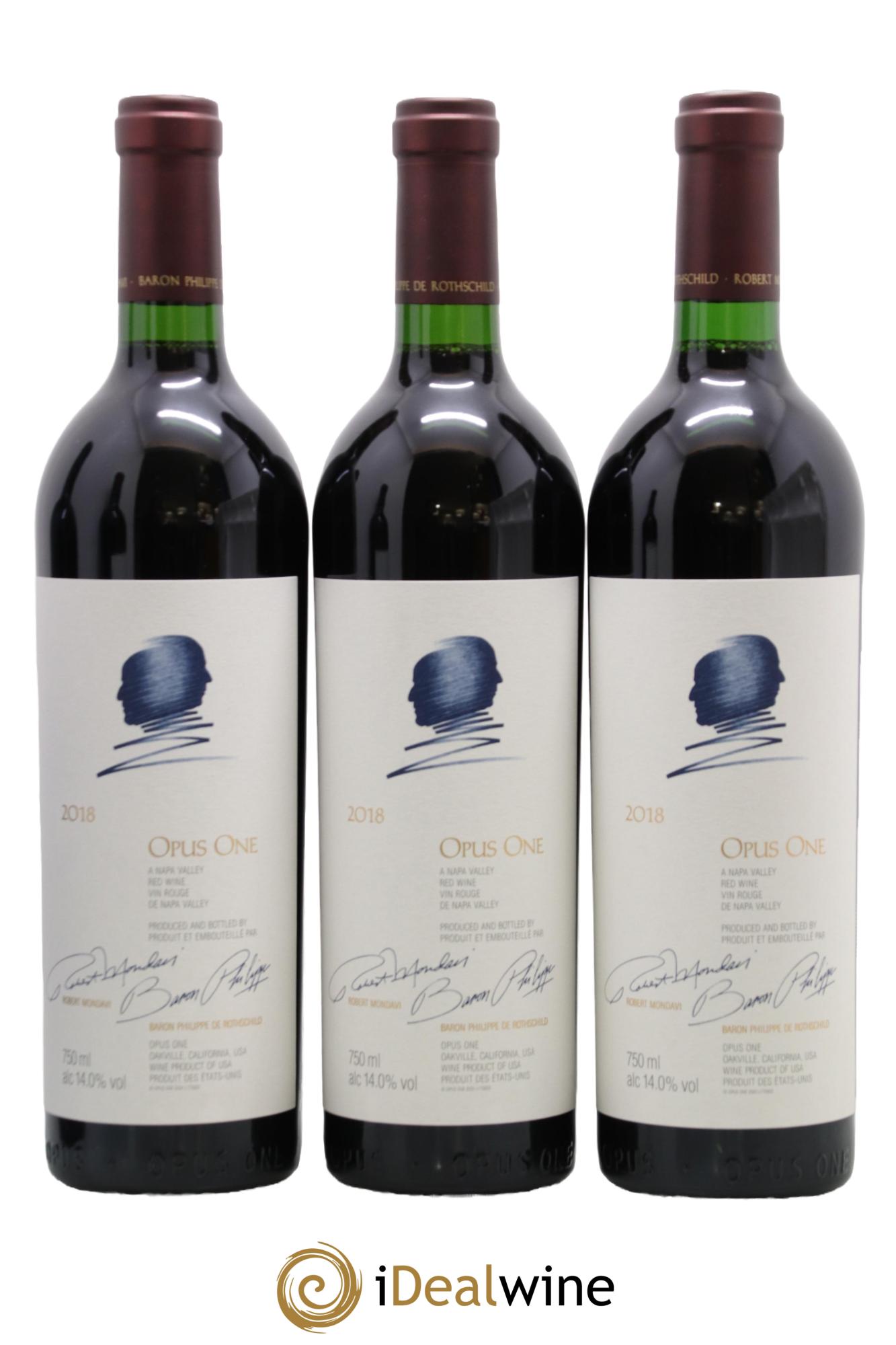Napa Valley Opus One Robert Mondavi 2018 - Posten von 3 Flaschen - 0