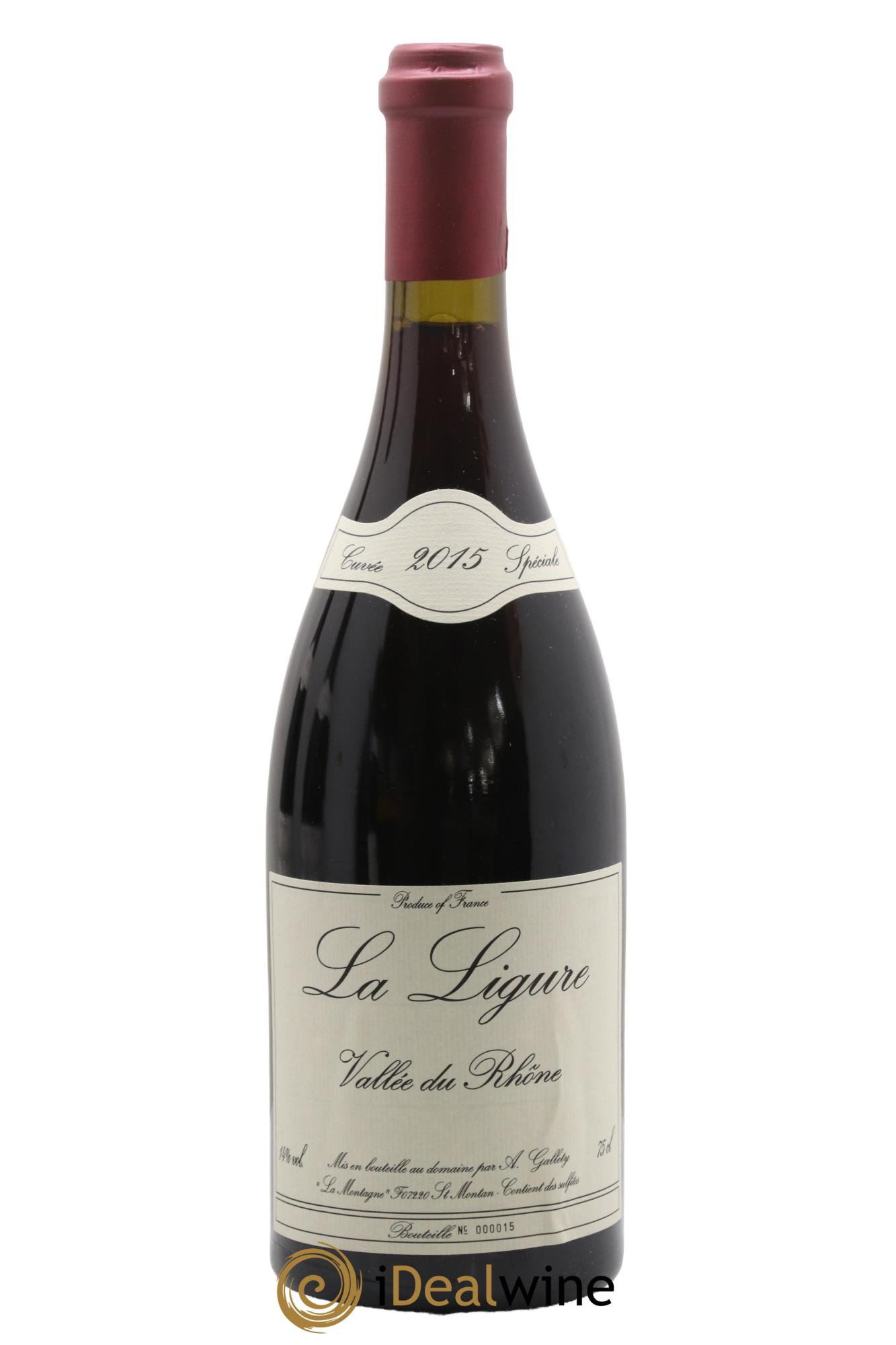 Côtes du Vivarais La Ligure Gallety (Domaine) 2015 - Lot de 1 bouteille - 0