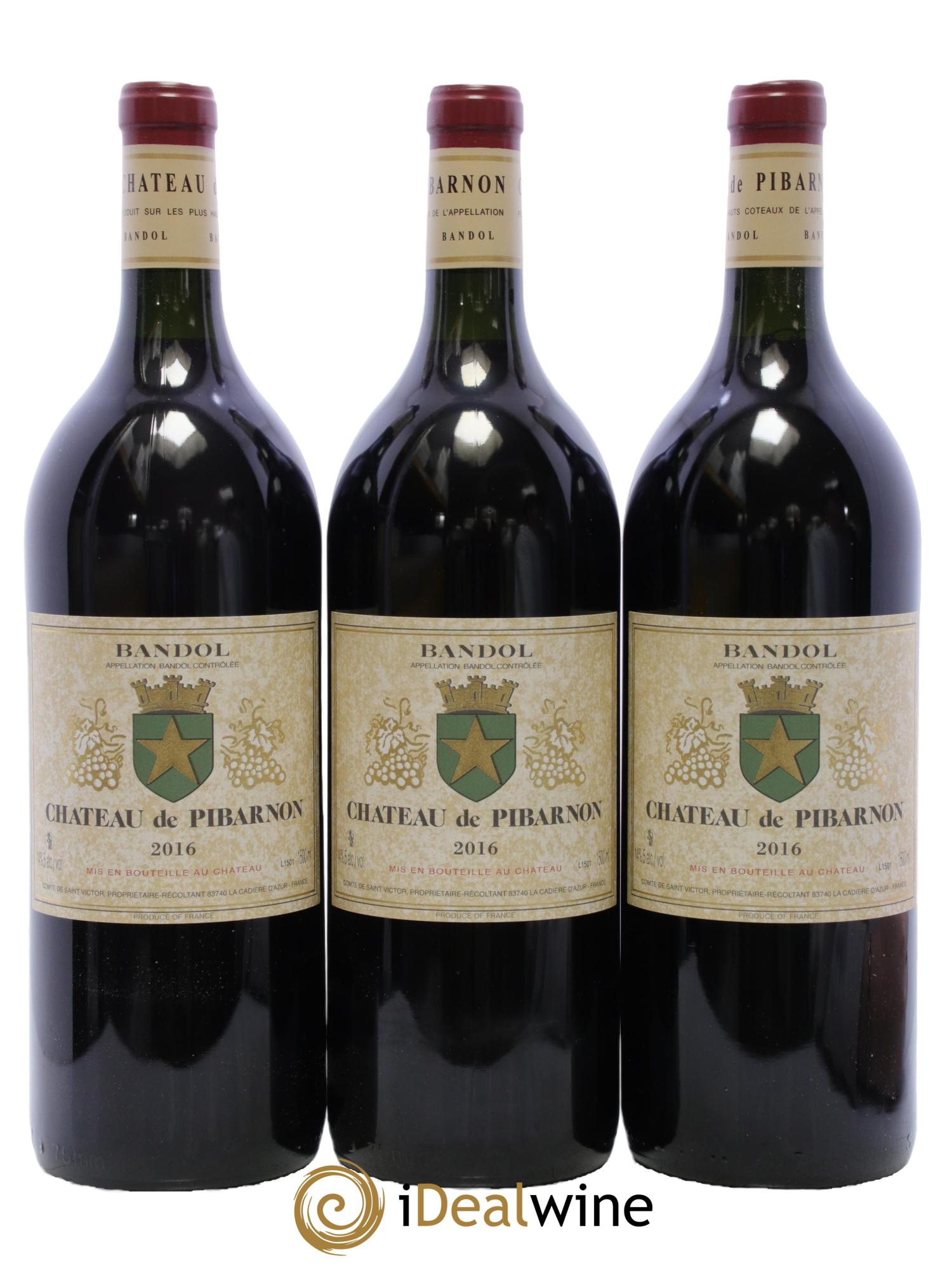 Bandol Château de Pibarnon Comte de Saint-Victor 2016 - Lot of 3 magnums - 0