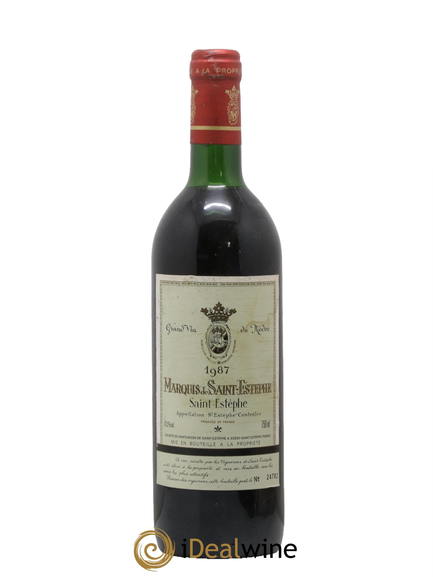 Marquis de Saint Estèphe 1987 - Lot de 1 bouteille - 0