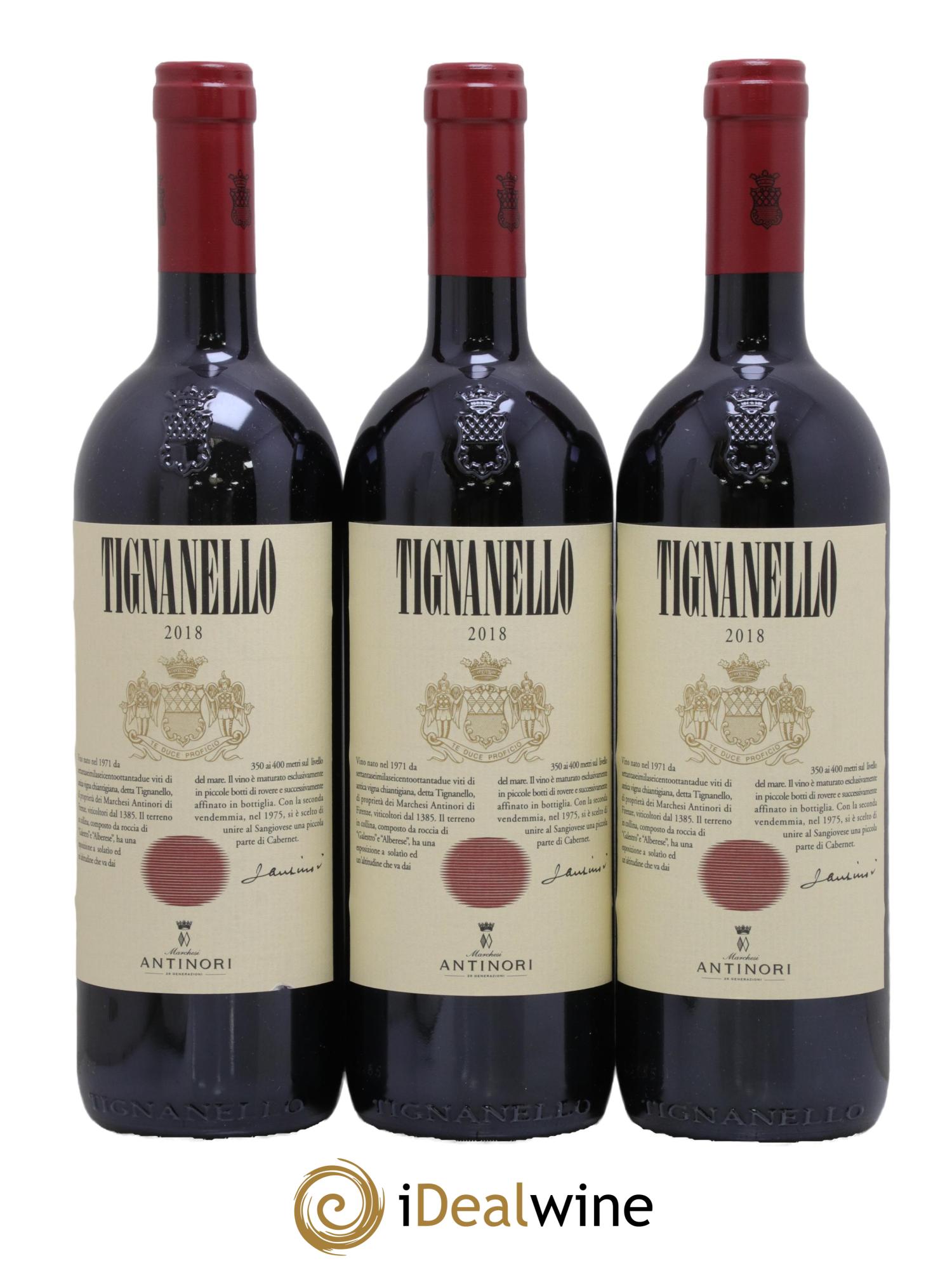 Toscana IGT Tignanello Tenuta Tignanello - Marchesi Antinori 2018 - Lotto di 3 bottiglie - 0