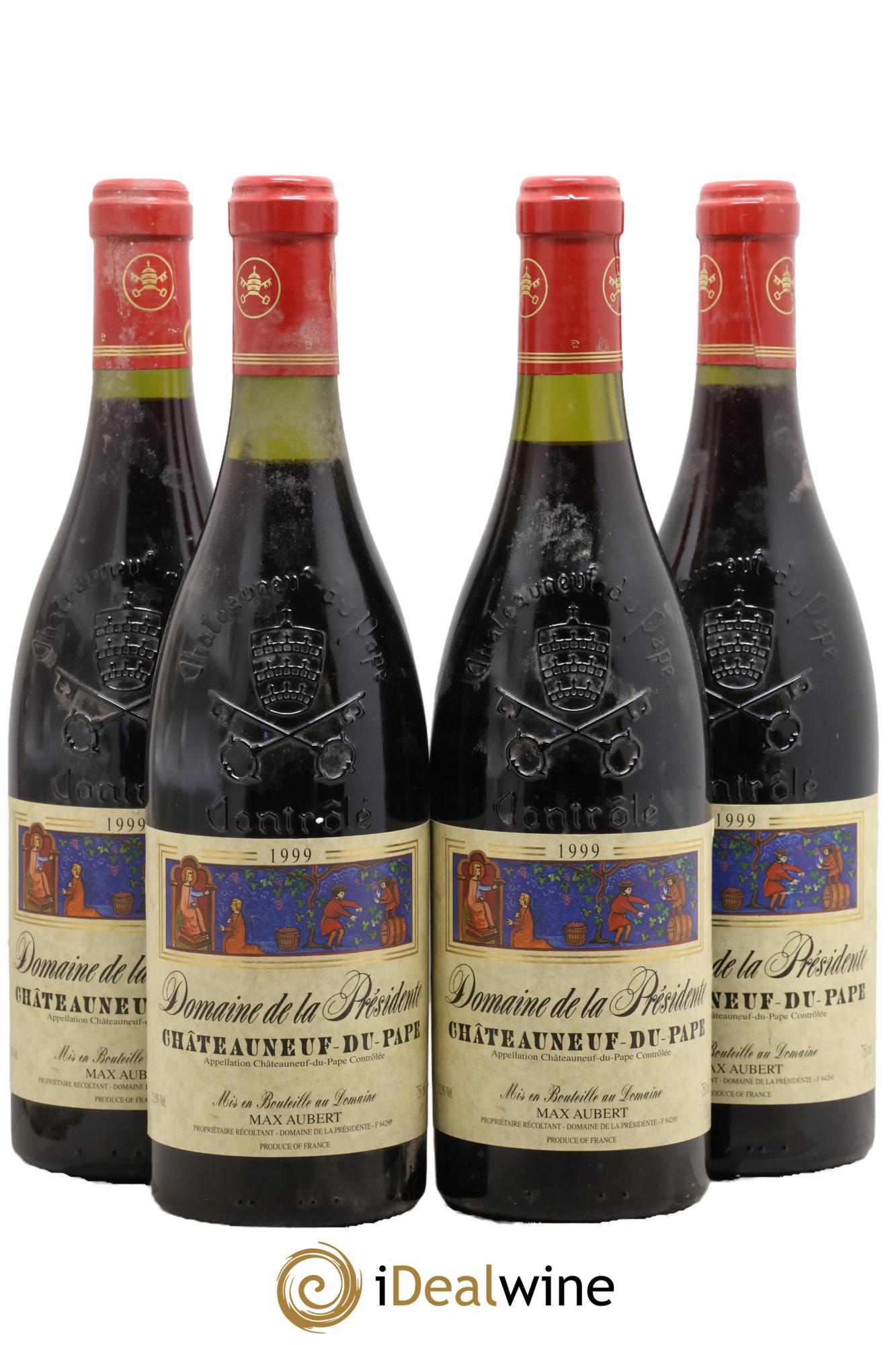 Châteauneuf-du-Pape Domaine de la Présidente 1999 - Lot of 4 bottles - 0