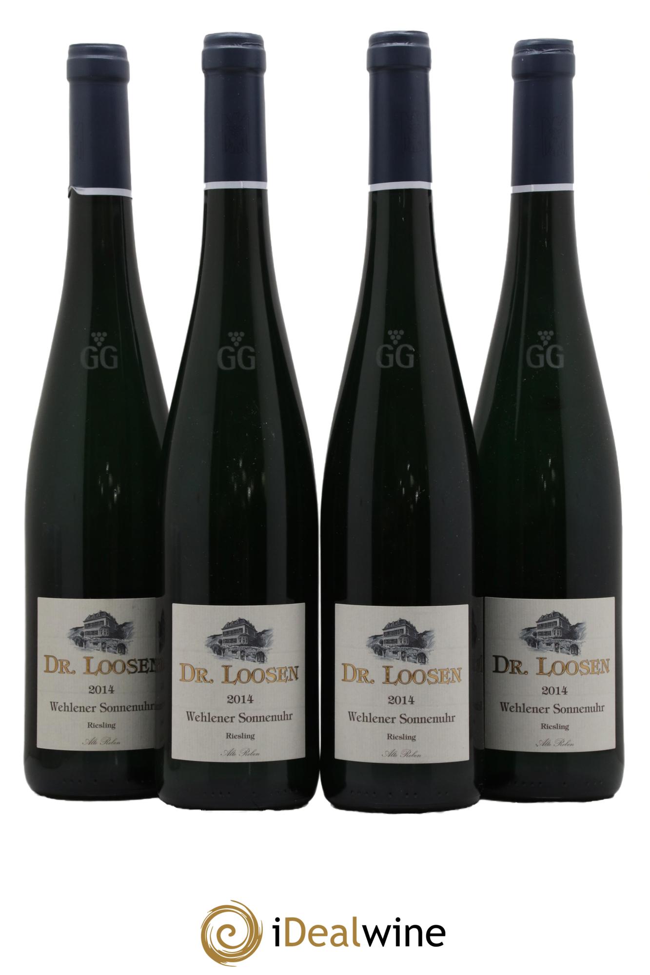 Riesling Dr. Loosen Wehlener Sonnenuhr Trocken Grosses Gewächs 2014 - Lot de 4 bouteilles - 0