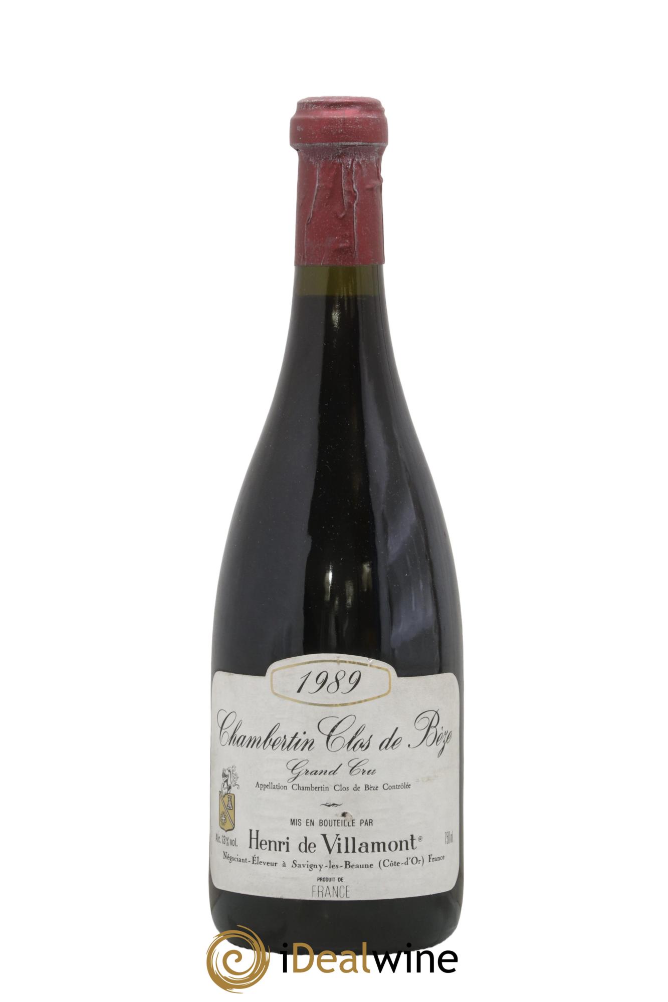 Chambertin Clos de Bèze Grand Cru Henri de Villamont 1989 - Lot de 1 bouteille - 0