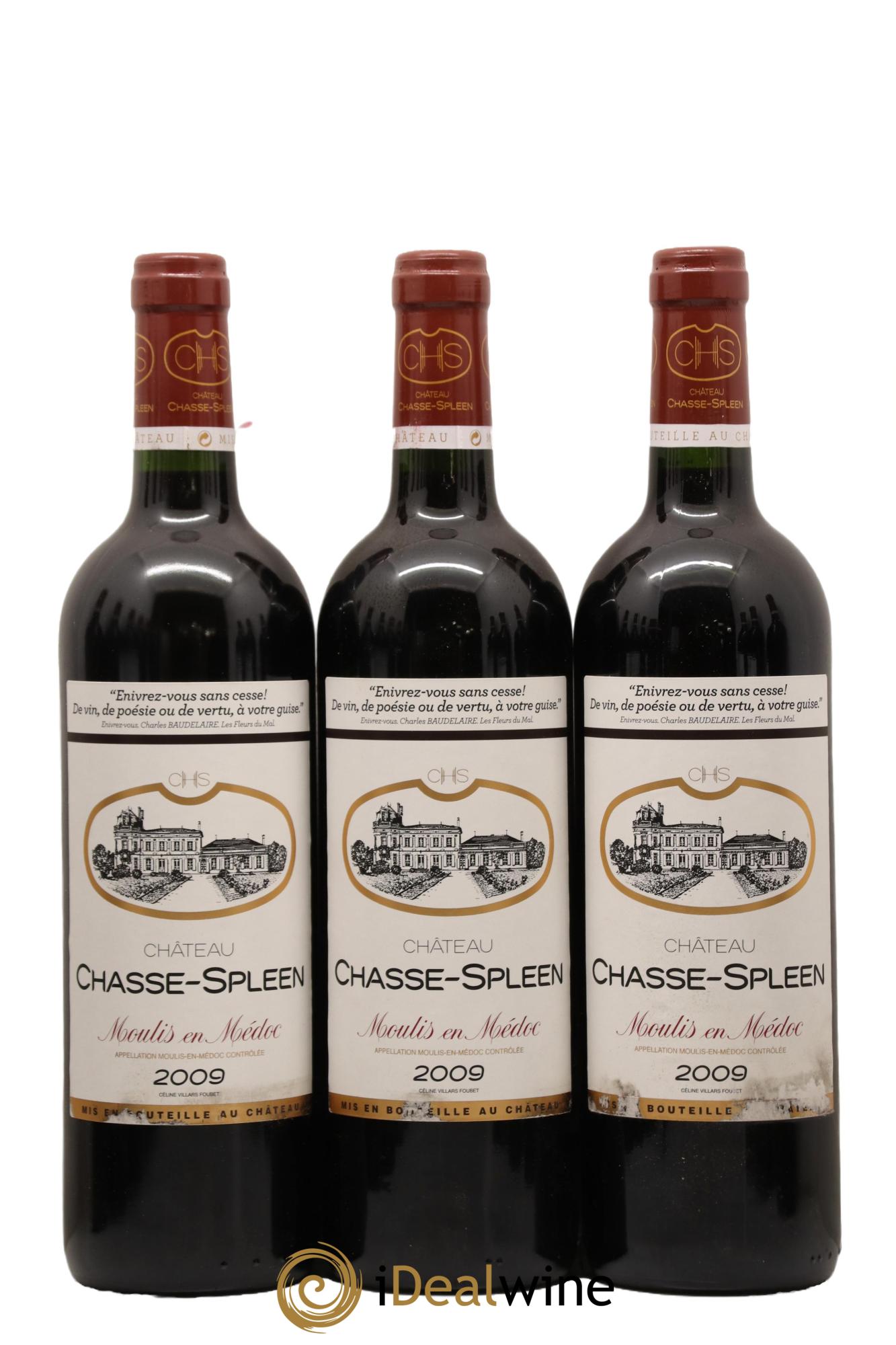 Château Chasse Spleen 2009 - Posten von 12 Flaschen - 1