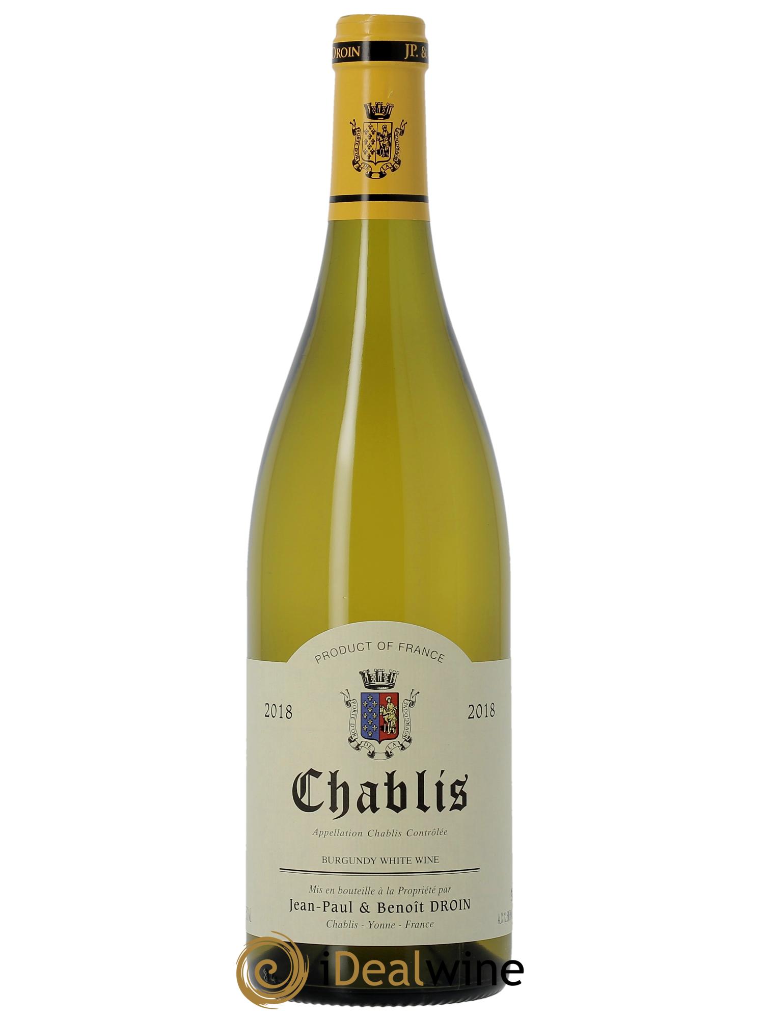 Chablis Jean-Paul & Benoît Droin (Domaine) 2018 - Lot de 1 bouteille - 0