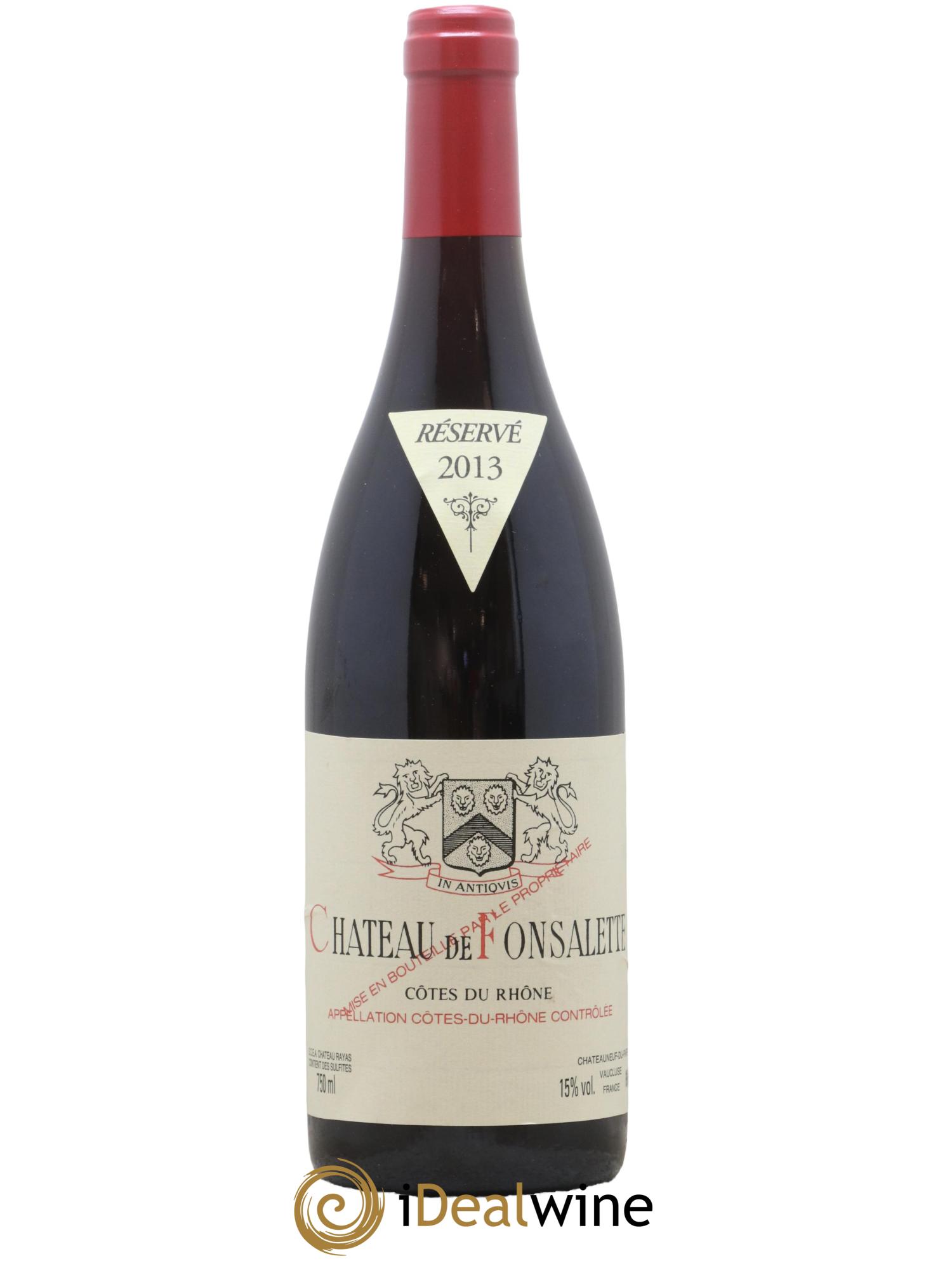 Côtes-du-Rhône Château de Fonsalette Emmanuel Reynaud 2013 - Lot de 1 bouteille - 0