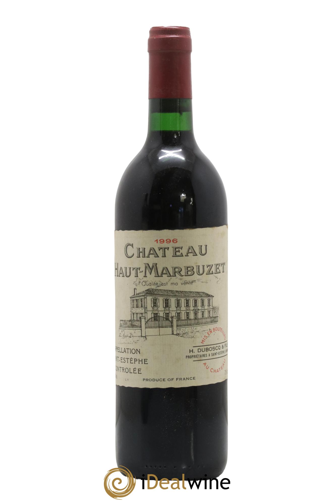 Château Haut Marbuzet 1996 - Lot de 1 bouteille - 0