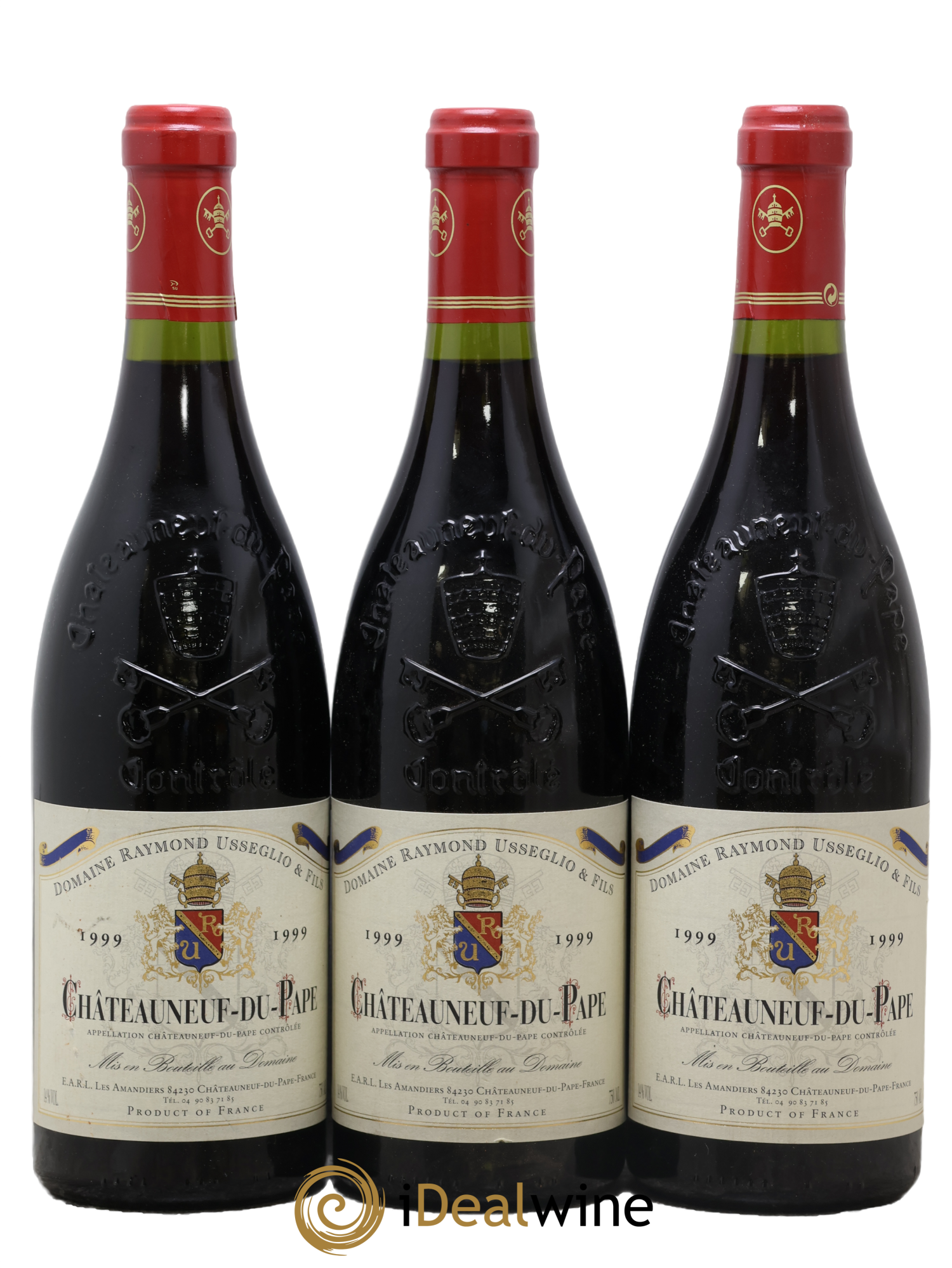 Châteauneuf-du-Pape Raymond Usseglio & Fils (Domaine) 1999 - Posten von 3 Flaschen - 0