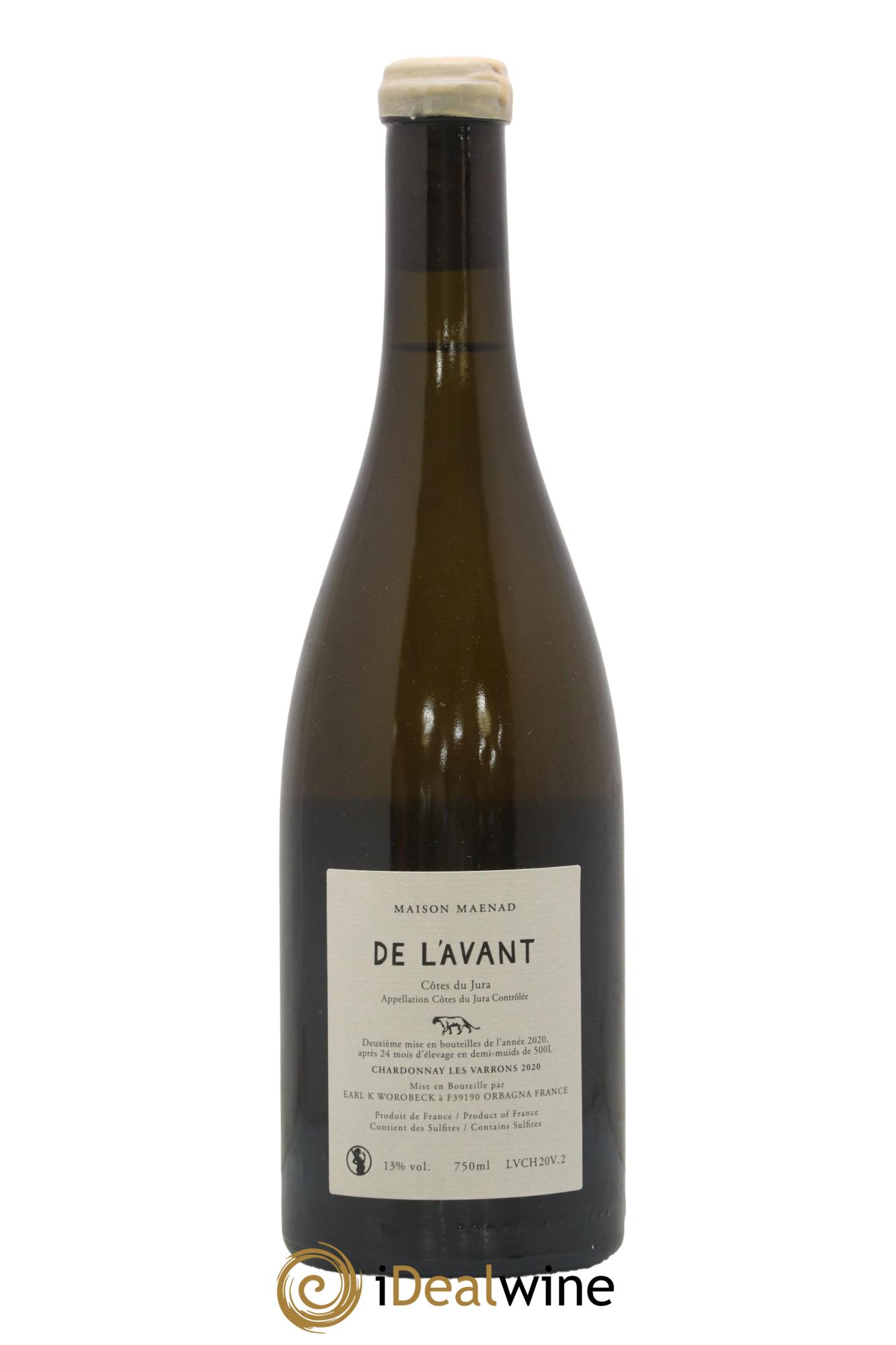 Côtes du Jura De l'Avant Les Varrons Katie Worobeck Maison Maenad 2020 - Lot of 1 bottle - 1