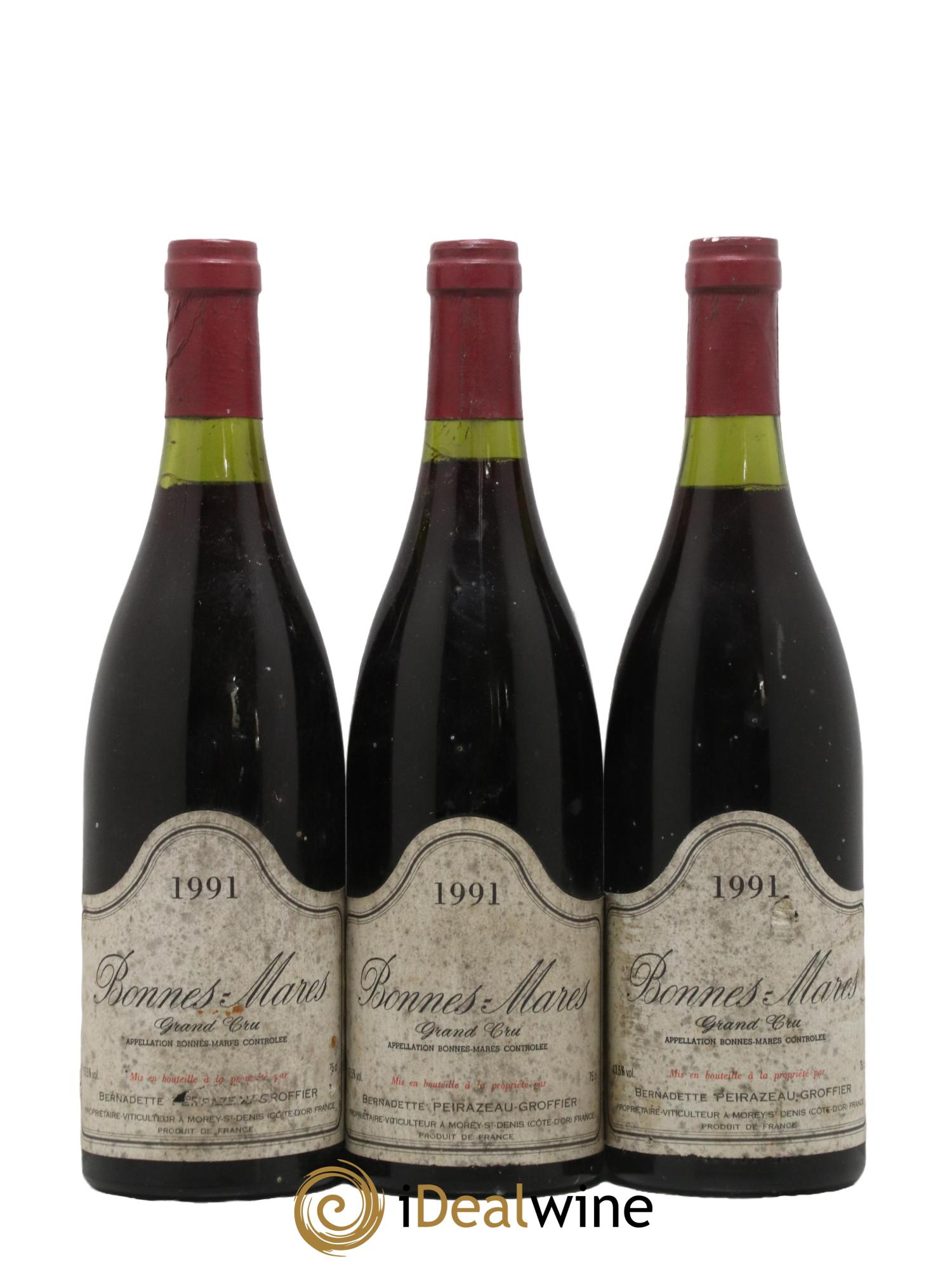 Bonnes-Mares Grand Cru Peirazeau (Domaine) 1991 - Lot de 3 bouteilles - 0
