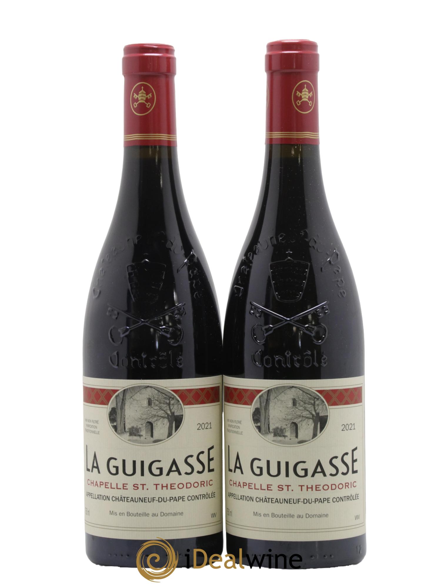 Châteauneuf-du-Pape La Guigasse Chapelle St Theodoric 2021 - Lot of 2 bottles - 0