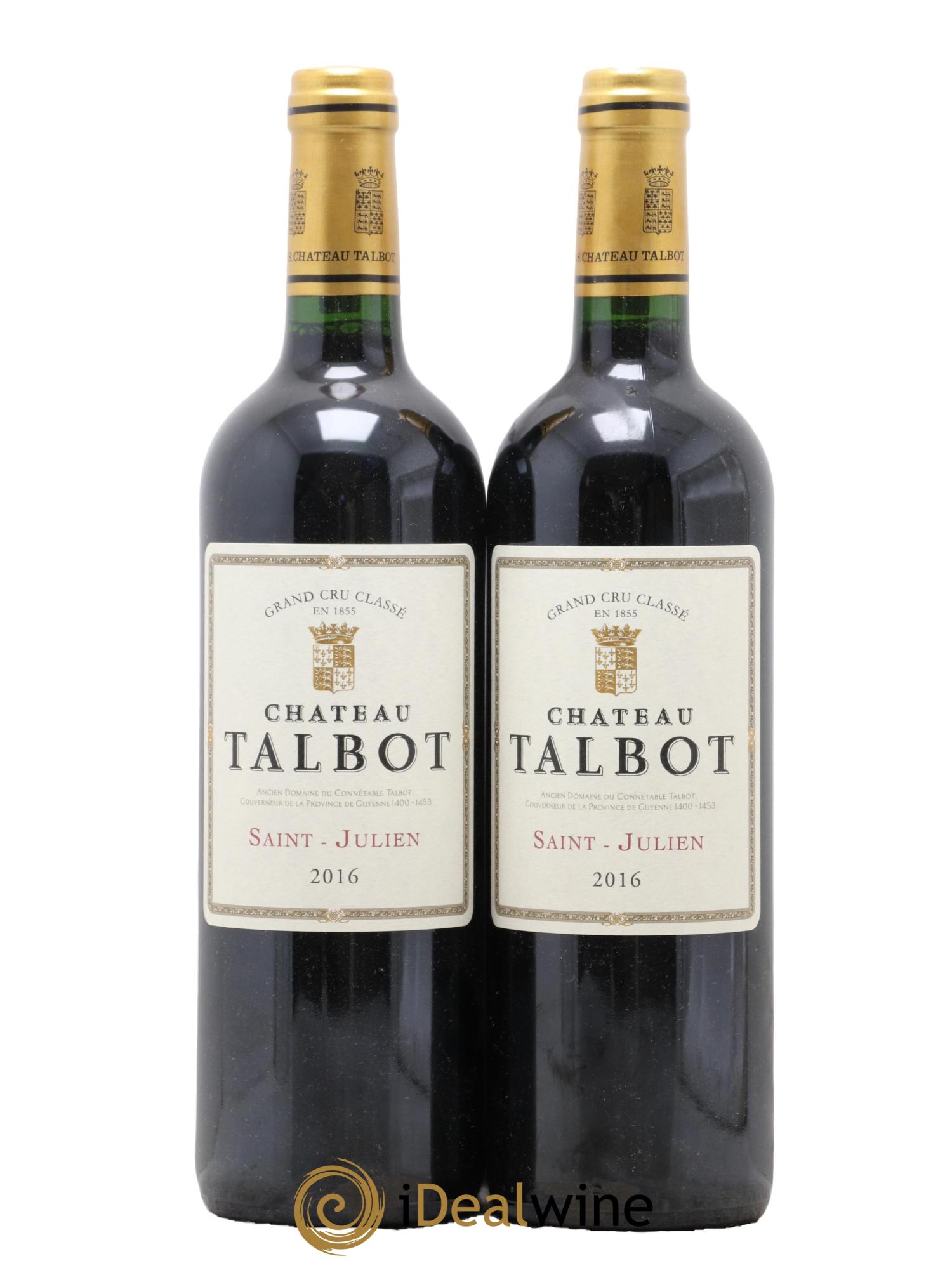 Château Talbot 4ème Grand Cru Classé 2016 - Lot de 2 bouteilles - 0