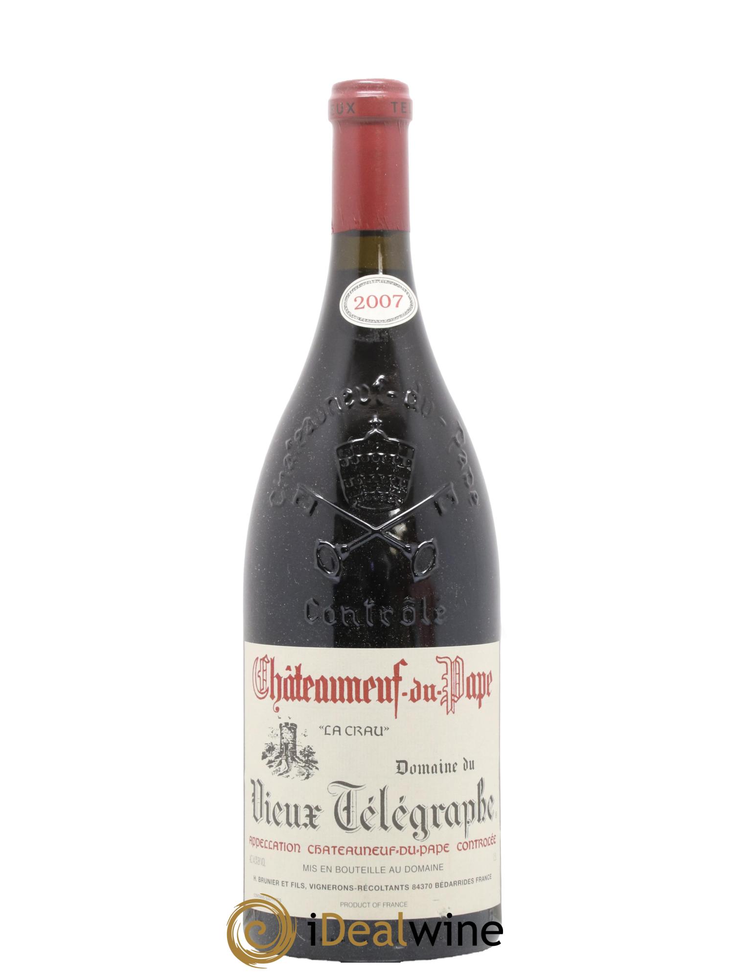 Châteauneuf-du-Pape Vieux Télégraphe (Domaine du) Vignobles Brunier 2007 - Lot de 1 magnum - 0