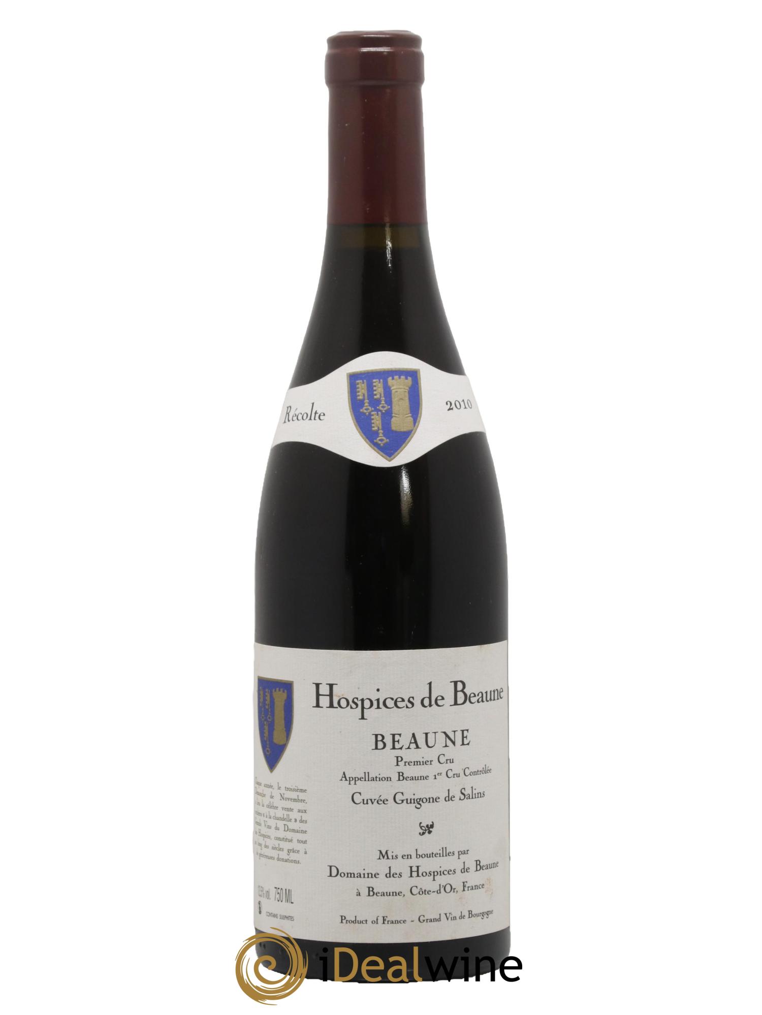 Beaune 1er Cru Cuvée Guigone de Salins Domaine des Hospices de Beaune 2010 - Lot de 1 bouteille - 0