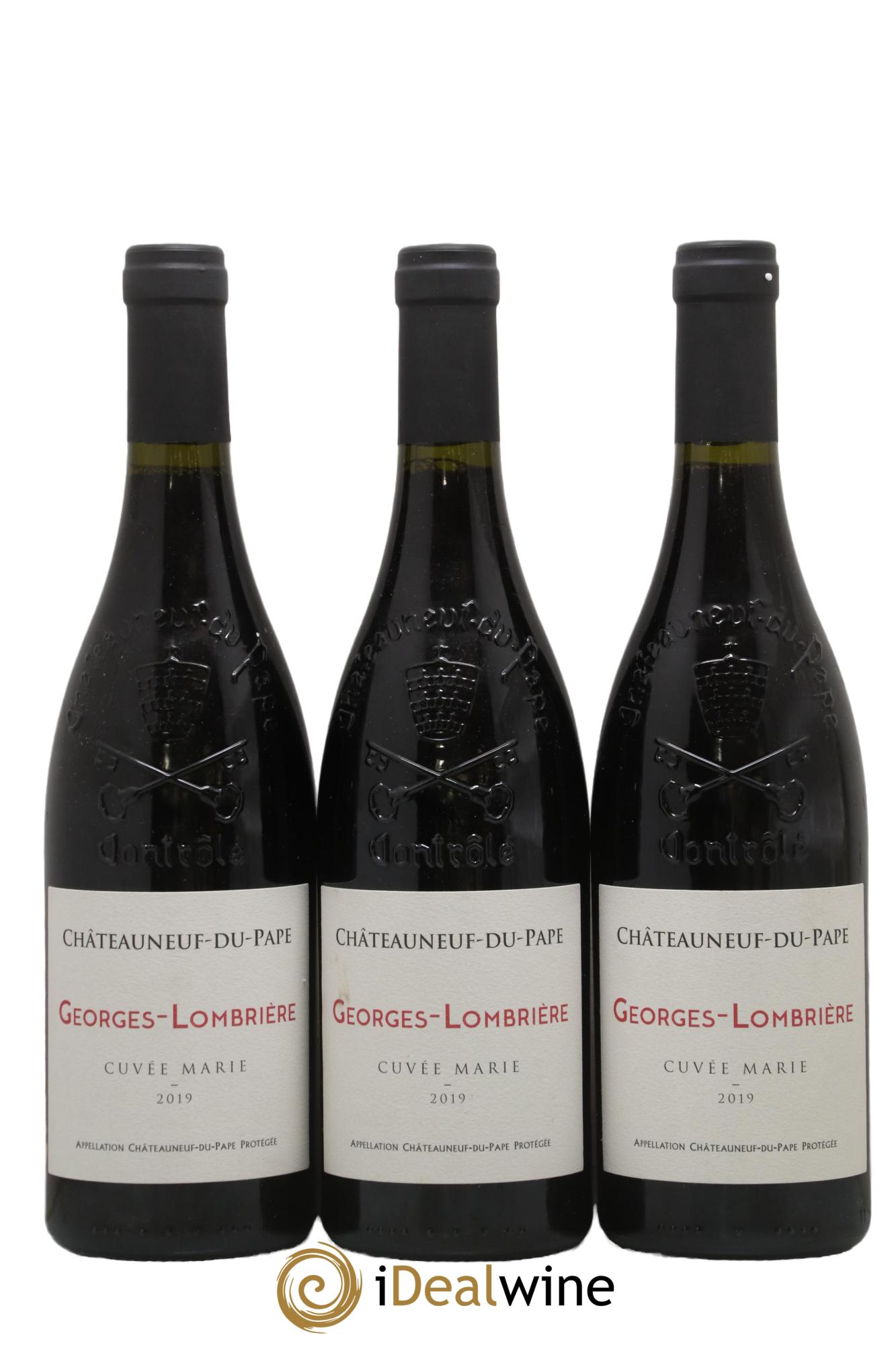 Châteauneuf-du-Pape Cuvée Marie Domaine Georges Lombrière 2019 - Lot of 3 bottles - 0