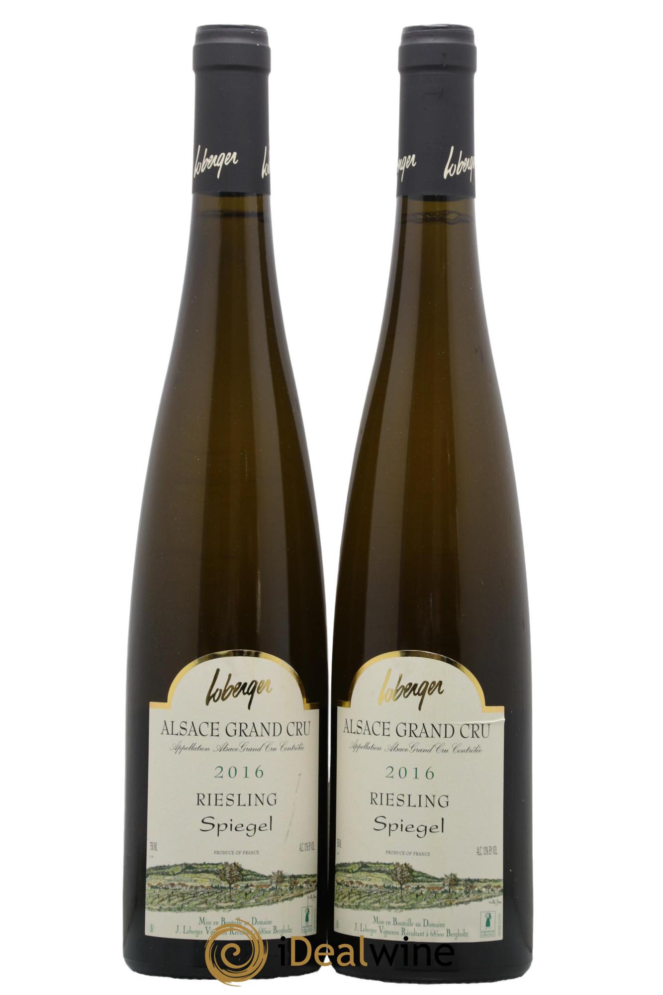 Alsace Riesling Grand Cru Spiegel Domaine Loberger 2016 - Lot de 2 bouteilles - 0