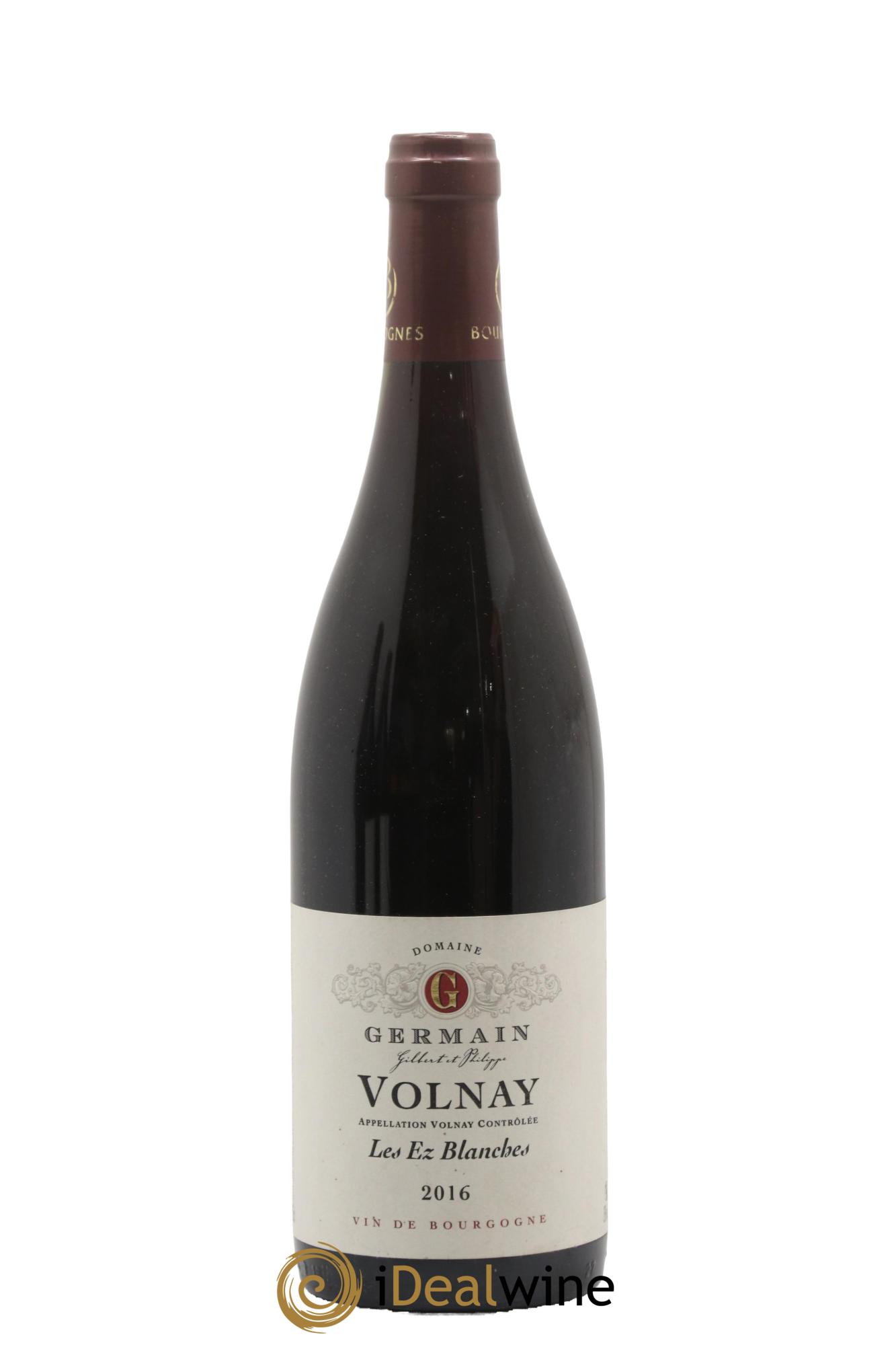 Volnay Les Ez Blanches Philippe Germain 2016 - Lot de 1 bouteille - 0