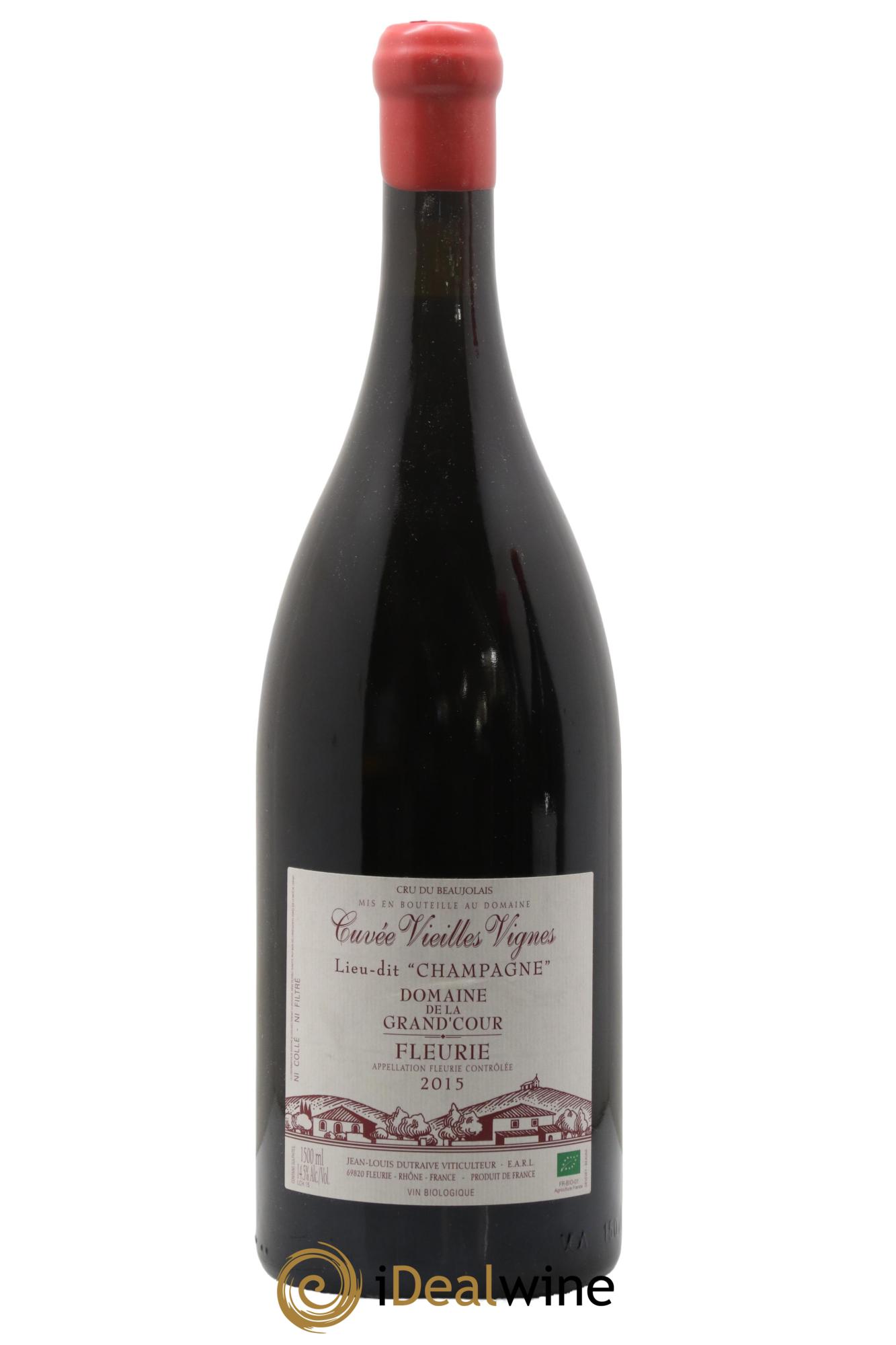 Fleurie Champagne - Cuvée Vieilles Vignes Grand'cour (Domaine de la) - Jean-Louis Dutraive 2015 - Lot de 1 magnum - 0