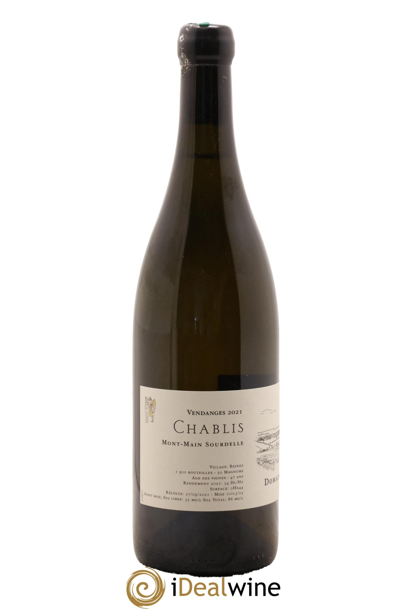 Chablis Mont Main Sourdelle Jean Dauvissat Père Et Fils 2021 - Lot de 1 bouteille - 1