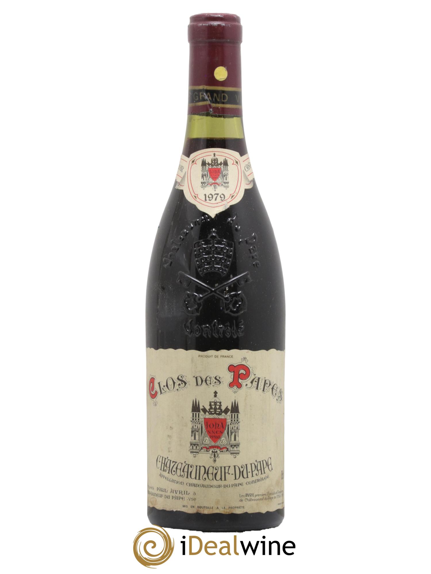 Châteauneuf-du-Pape Clos des Papes - Paul Avril 1979 - Lot de 1 bouteille - 0