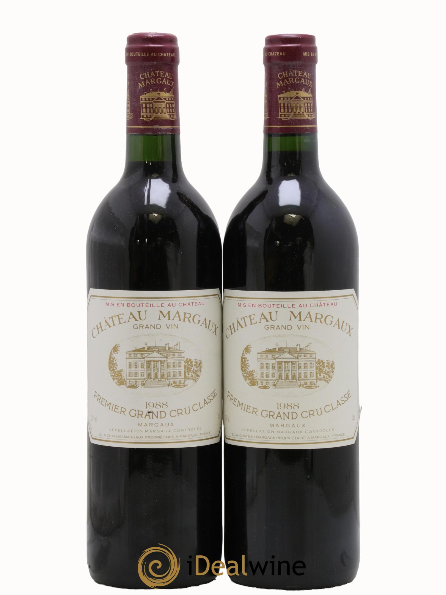 Château Margaux 1er Grand Cru Classé 1988 - Lotto di 2 bottiglie - 0