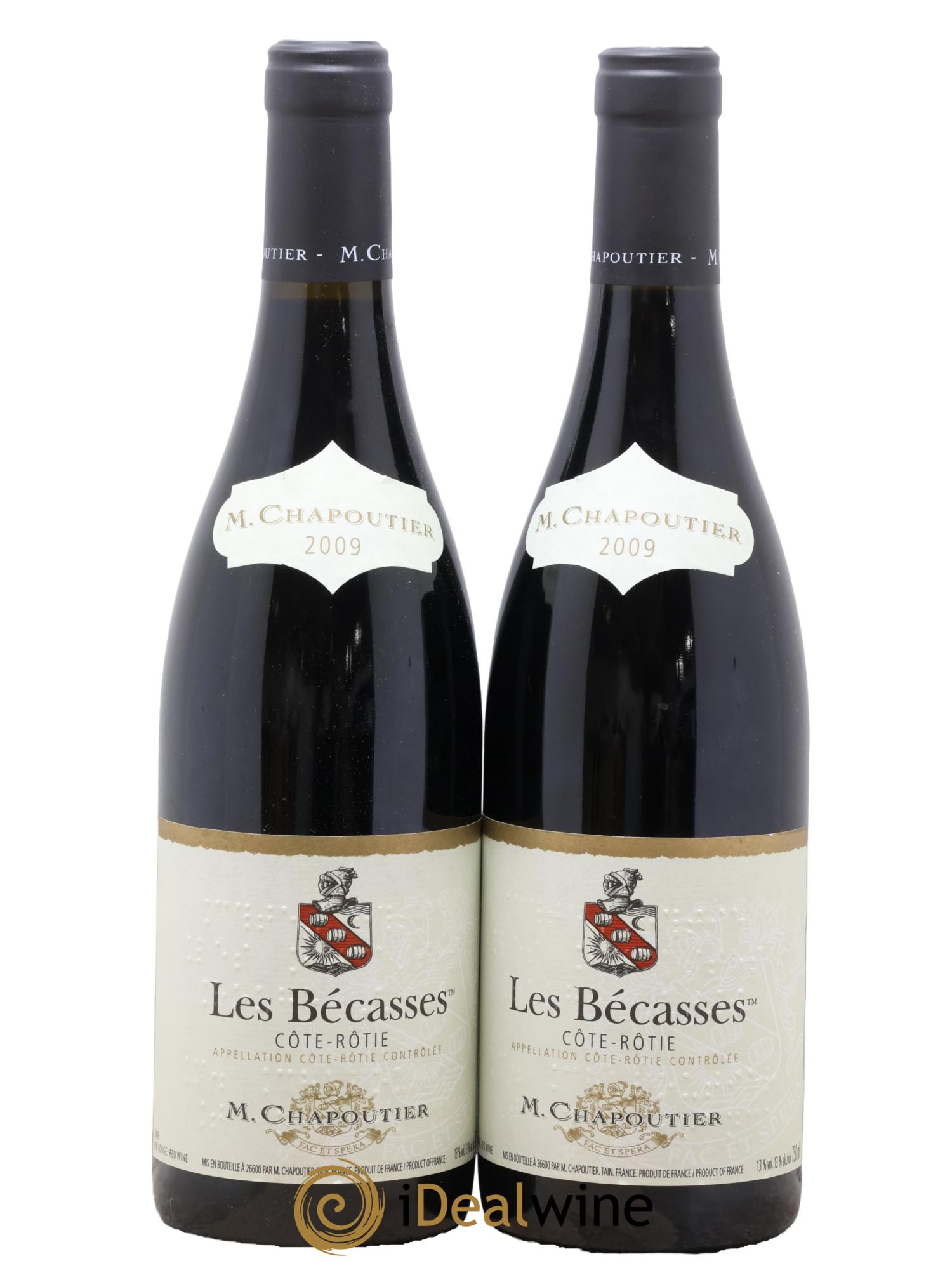 Côte-Rôtie Les Bécasses Chapoutier 2009 - Lotto di 2 bottiglie - 0