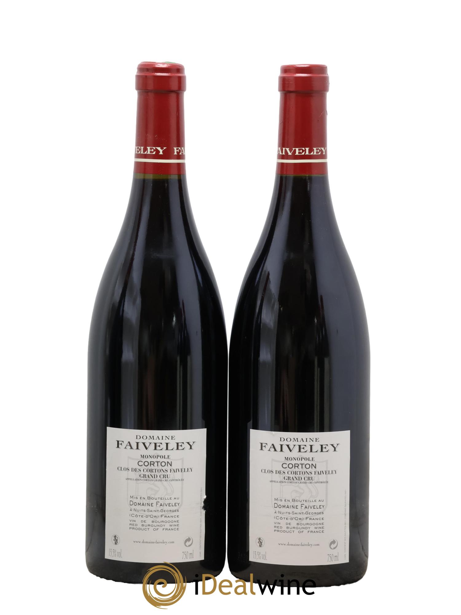 Corton Grand Cru Clos des Cortons Faiveley 2012 - Lot de 2 bouteilles - 1