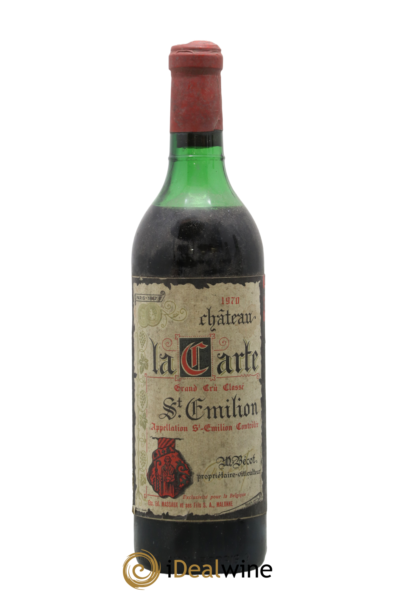 Saint-Émilion Grand Cru Château La Carte 1970 - Lot of 1 bottle - 0