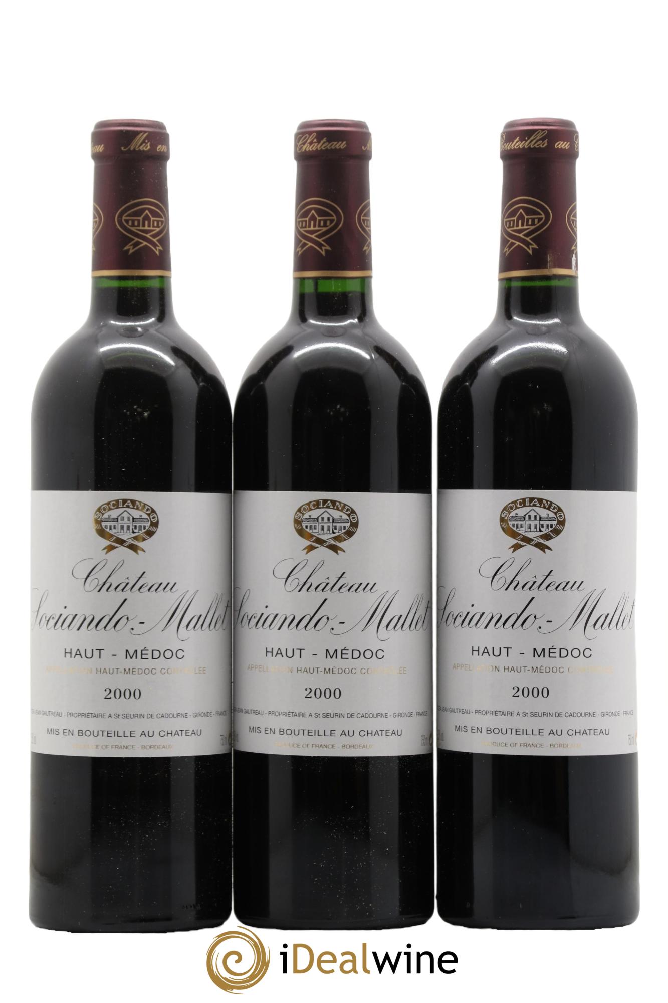 Château Sociando Mallet 2000 - Lotto di 12 bottiglie - 2