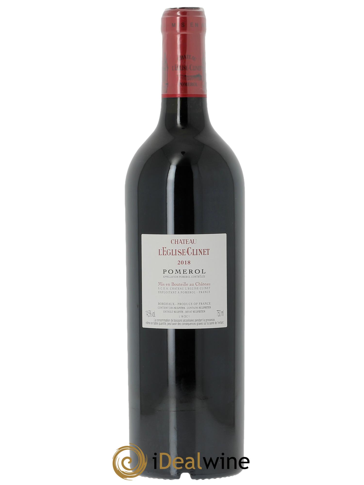 Château l' Église Clinet 2018 - Lot de 1 bouteille - 1