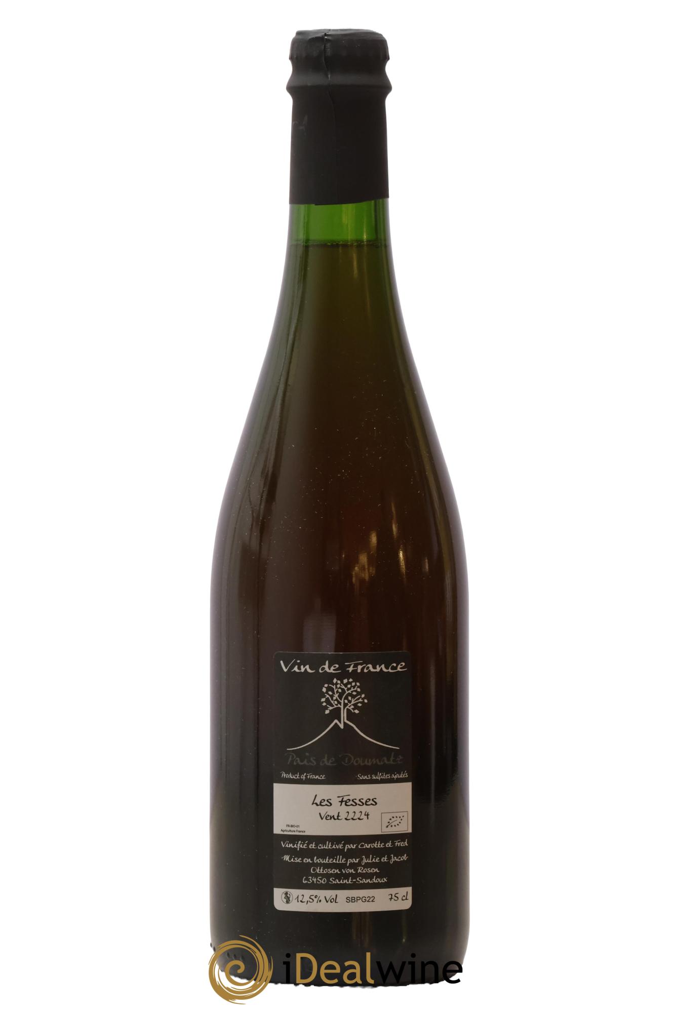 Vin de France Les Fesses Vignoble de l'Arbre Blanc 2022 - Lot de 1 bouteille - 1