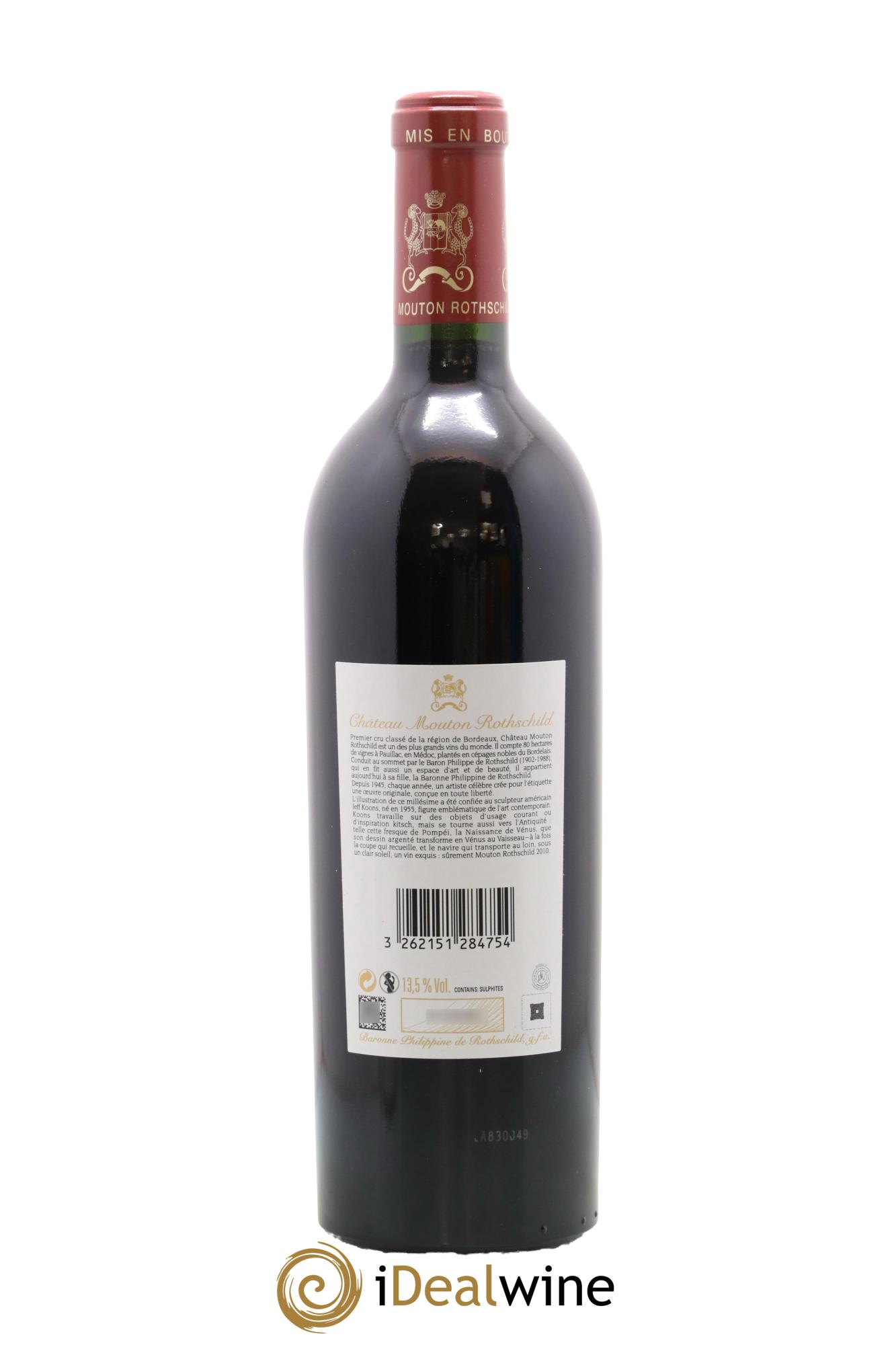 Château Mouton Rothschild 1er Grand Cru Classé 2010 - Lot de 1 bouteille - 1