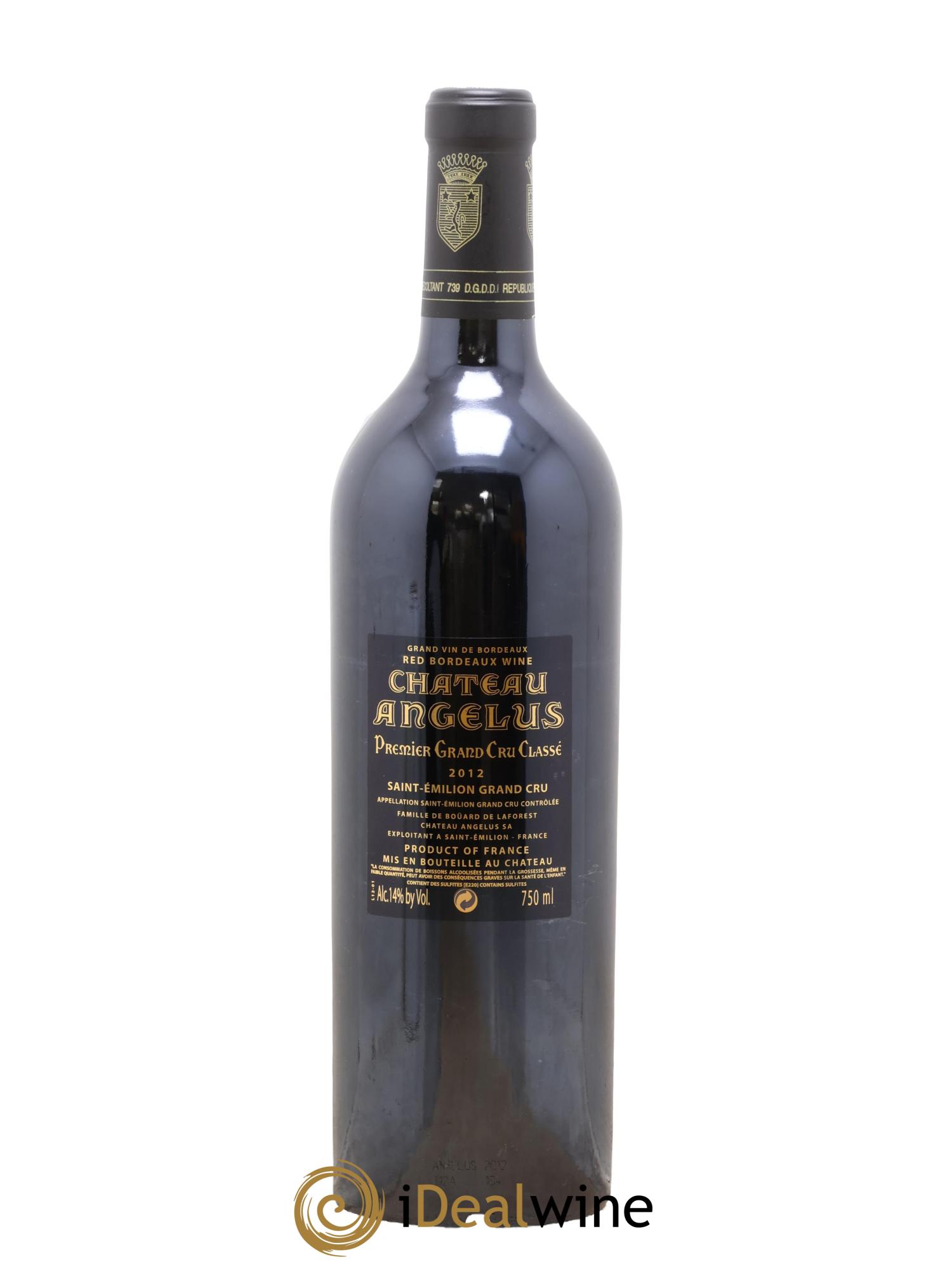 Château Angélus 1er Grand Cru Classé A 2012 - Lot de 1 bouteille - 1