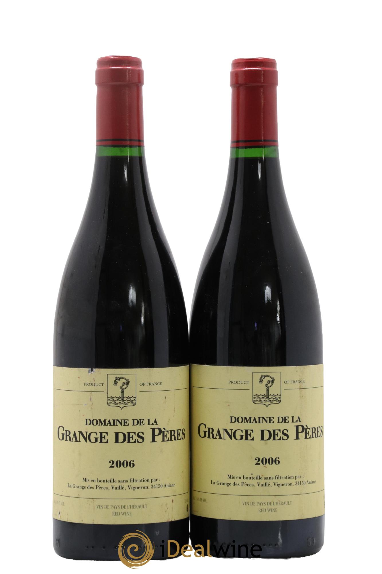 IGP Pays d'Hérault Grange des Pères Laurent Vaillé 2006 - Lot of 2 bottles - 0