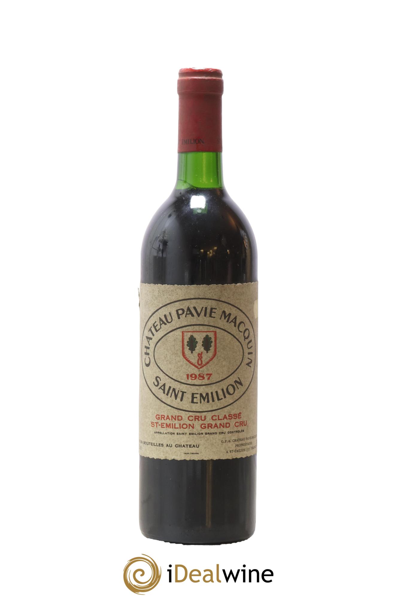 Château Pavie Macquin 1er Grand Cru Classé B 1987 - Lot de 1 bouteille - 0