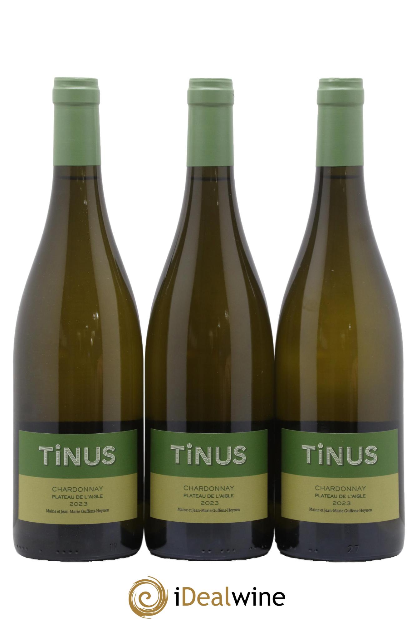 Vin de France Château des Tourettes Tinus Chardonnay Plateau de l'Aigle Jean-Marie Guffens 2023 - Lot de 3 bouteilles - 0