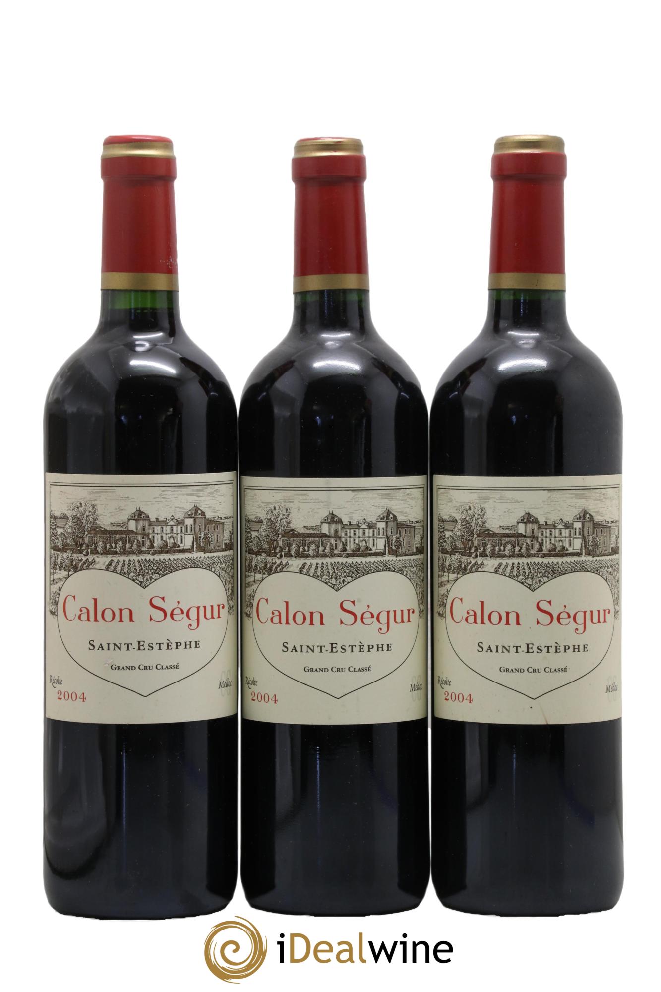 Château Calon Ségur 3ème Grand Cru Classé 2004 - Lot de 3 bouteilles - 0