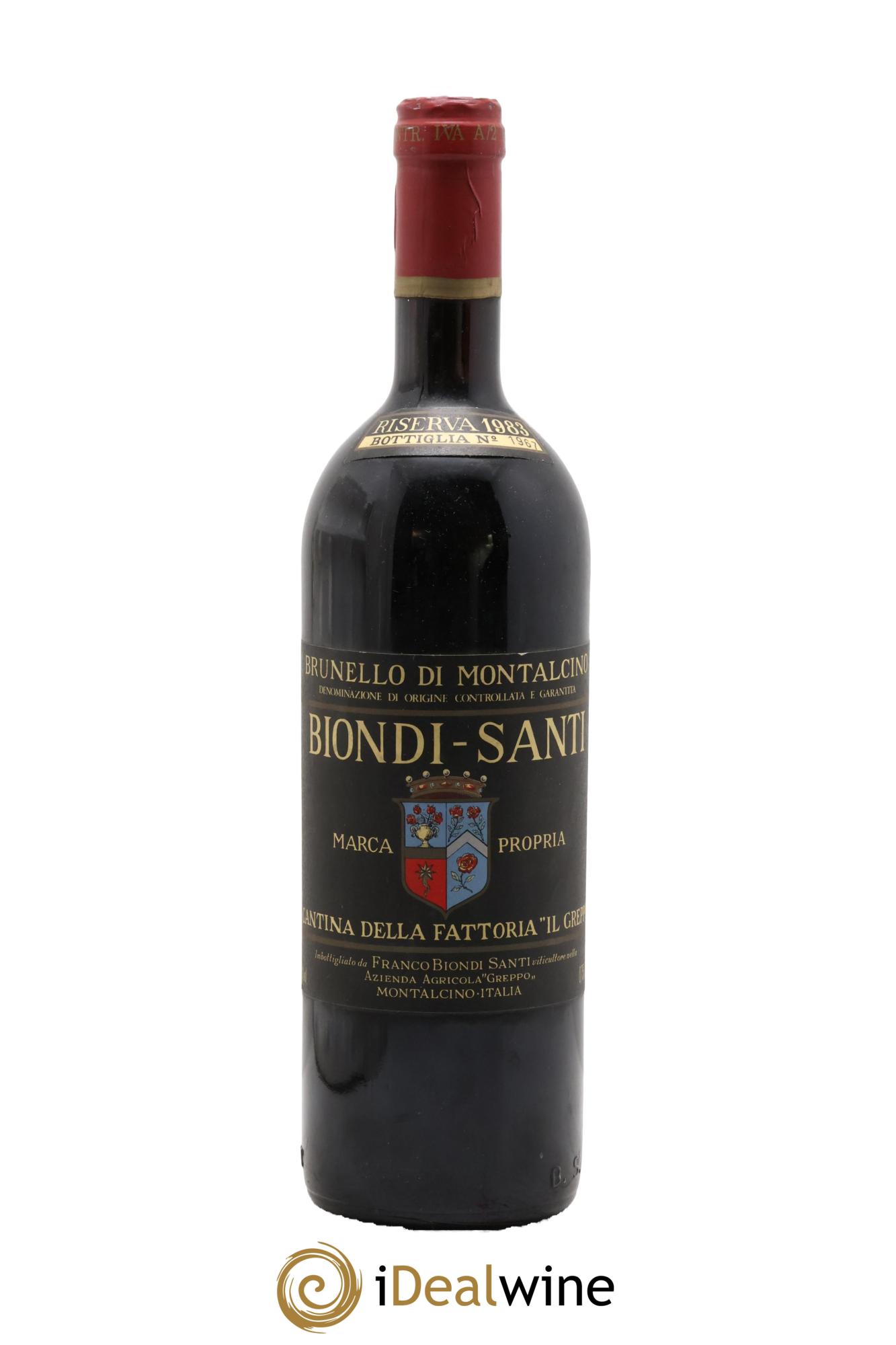Brunello di Montalcino DOCG Riserva Biondi-Santi Tenuta Greppo 1983 - Lotto di 1 bottiglia - 0