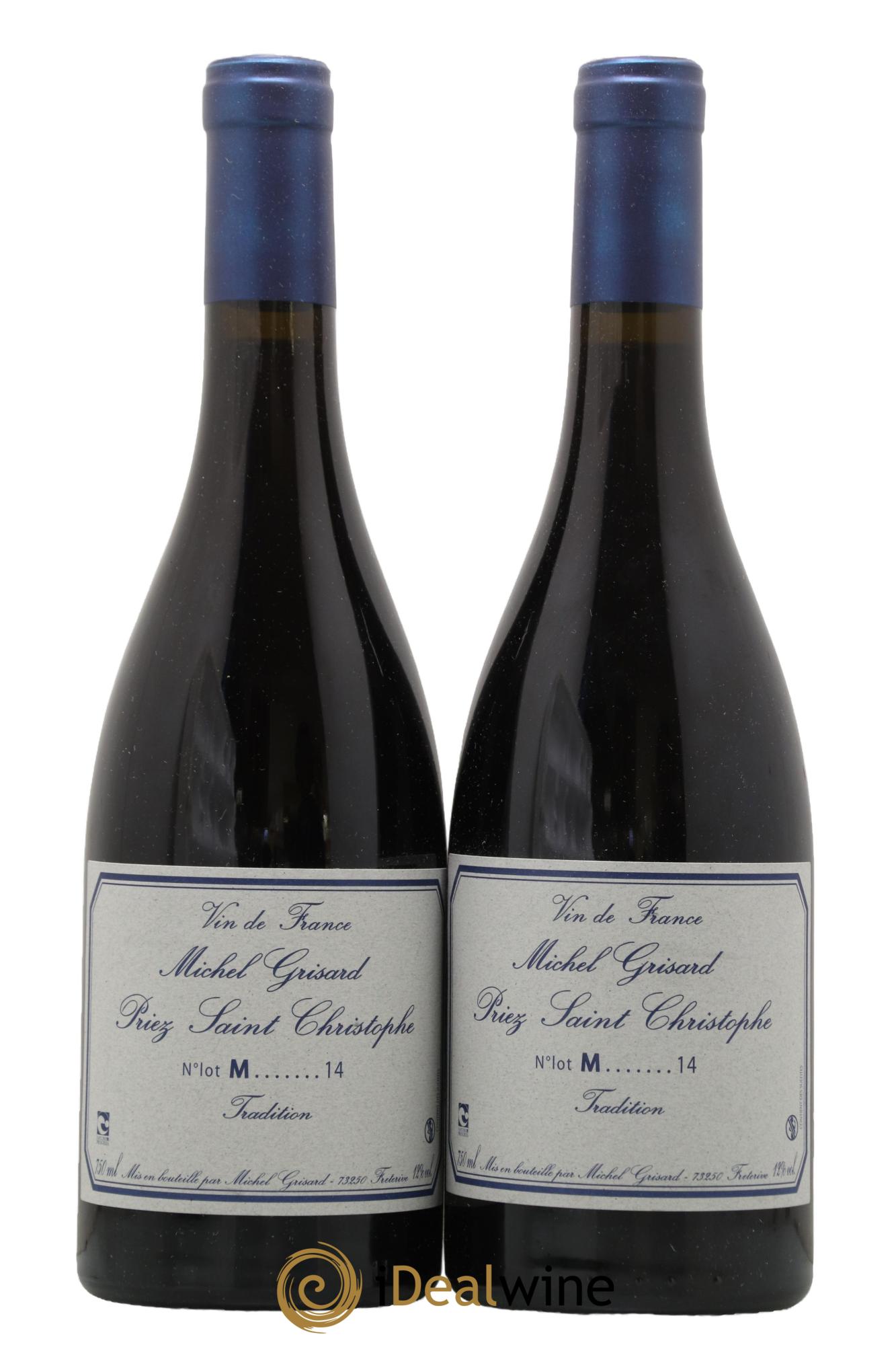 Vin de France Priez Saint Christophe Michel Grisard 2014 - Lot de 2 bouteilles - 0
