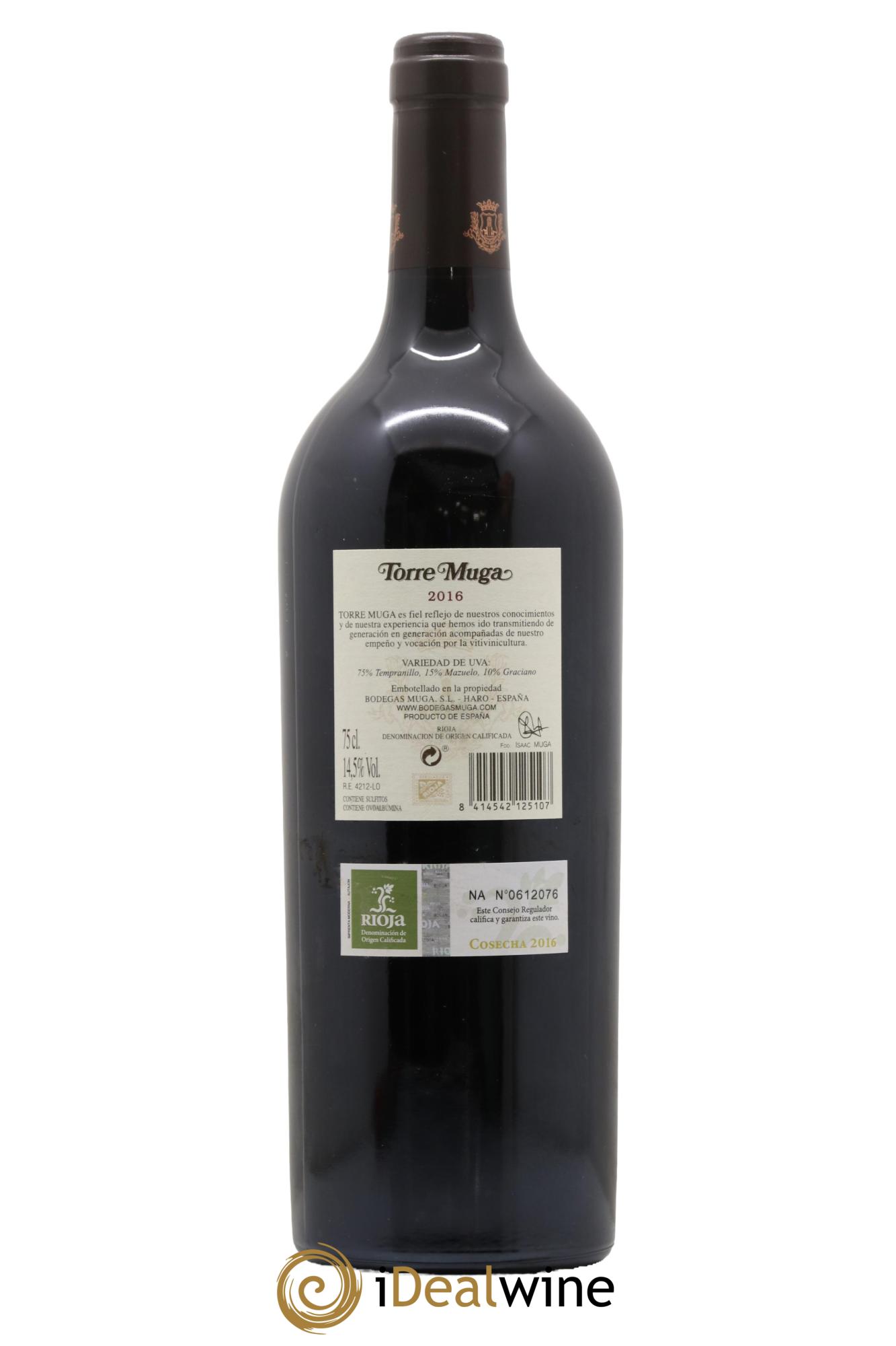 Rioja DOCA Torre Muga 2016 - Lot de 1 bouteille - 1
