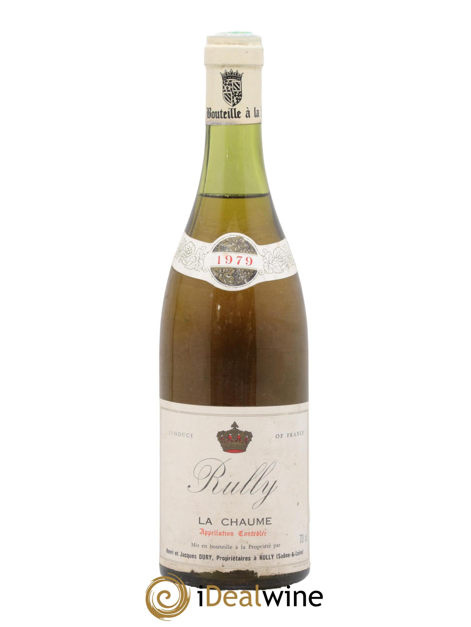 Rully La Chaume Jacques Dury 1979 - Posten von 1 Flasche - 0