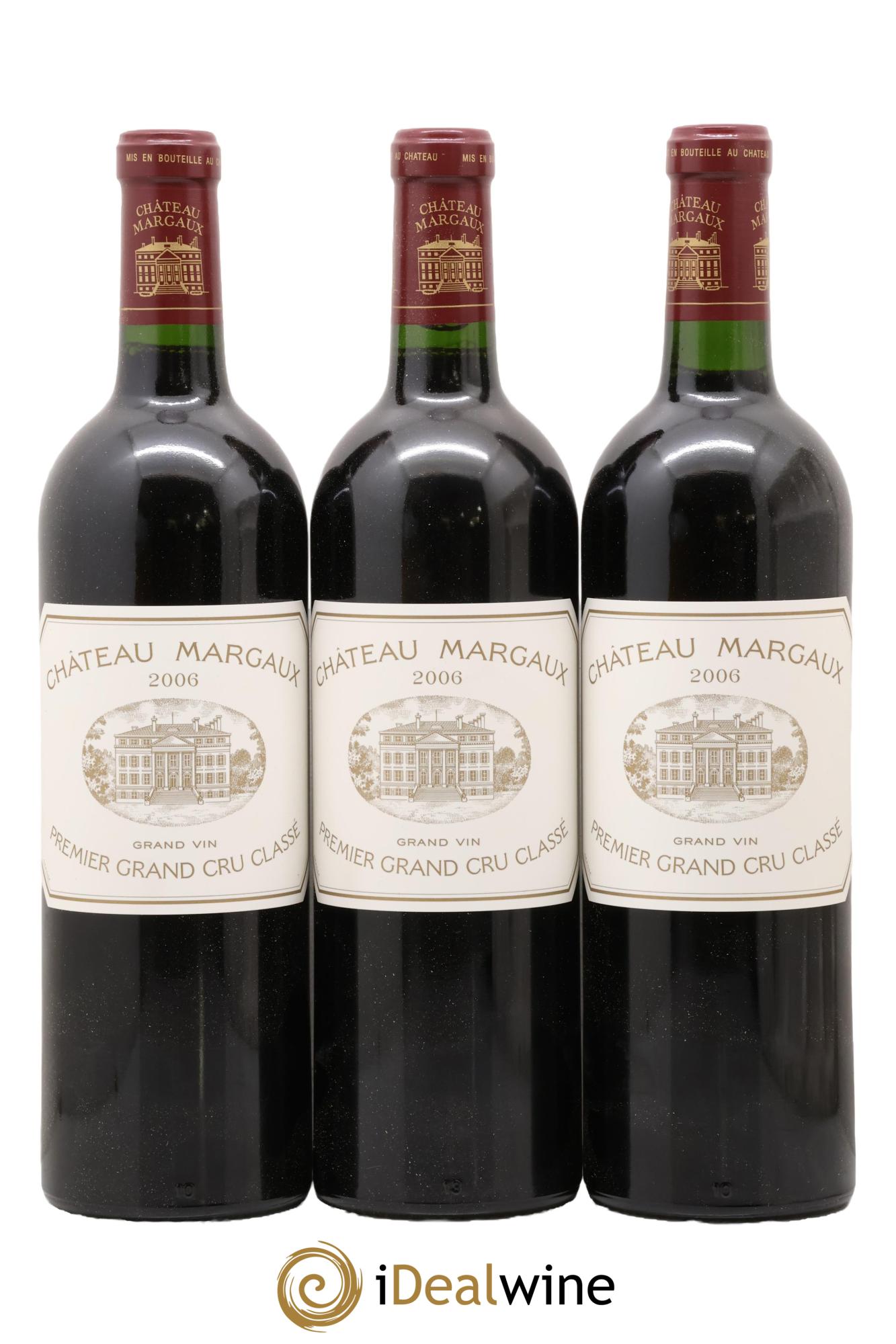 Château Margaux 1er Grand Cru Classé 2006 - Lot de 3 bouteilles - 0