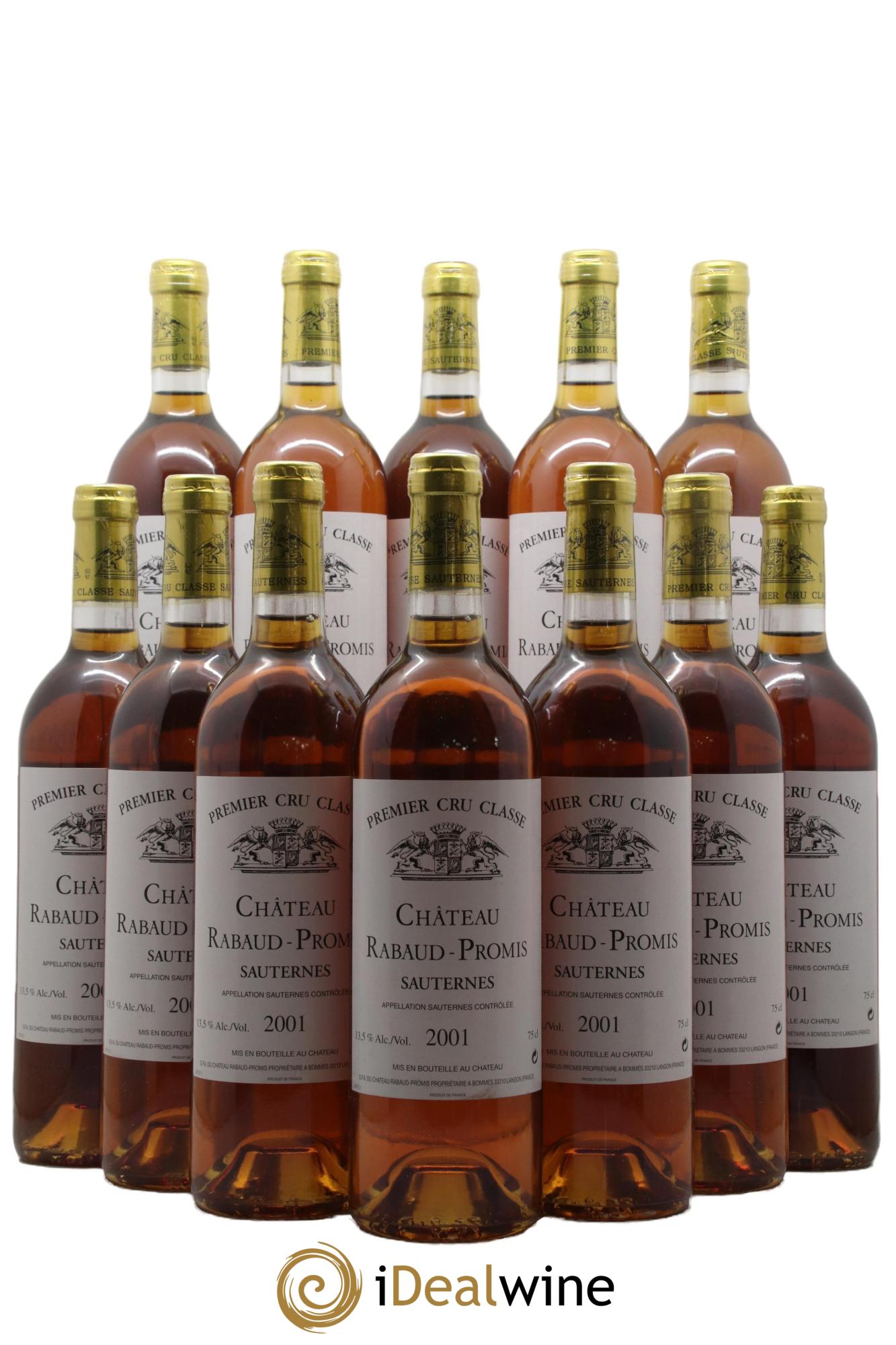 Château Rabaud Promis 1er Grand Cru Classé 2001 - Lotto di 12 bottiglie - 0