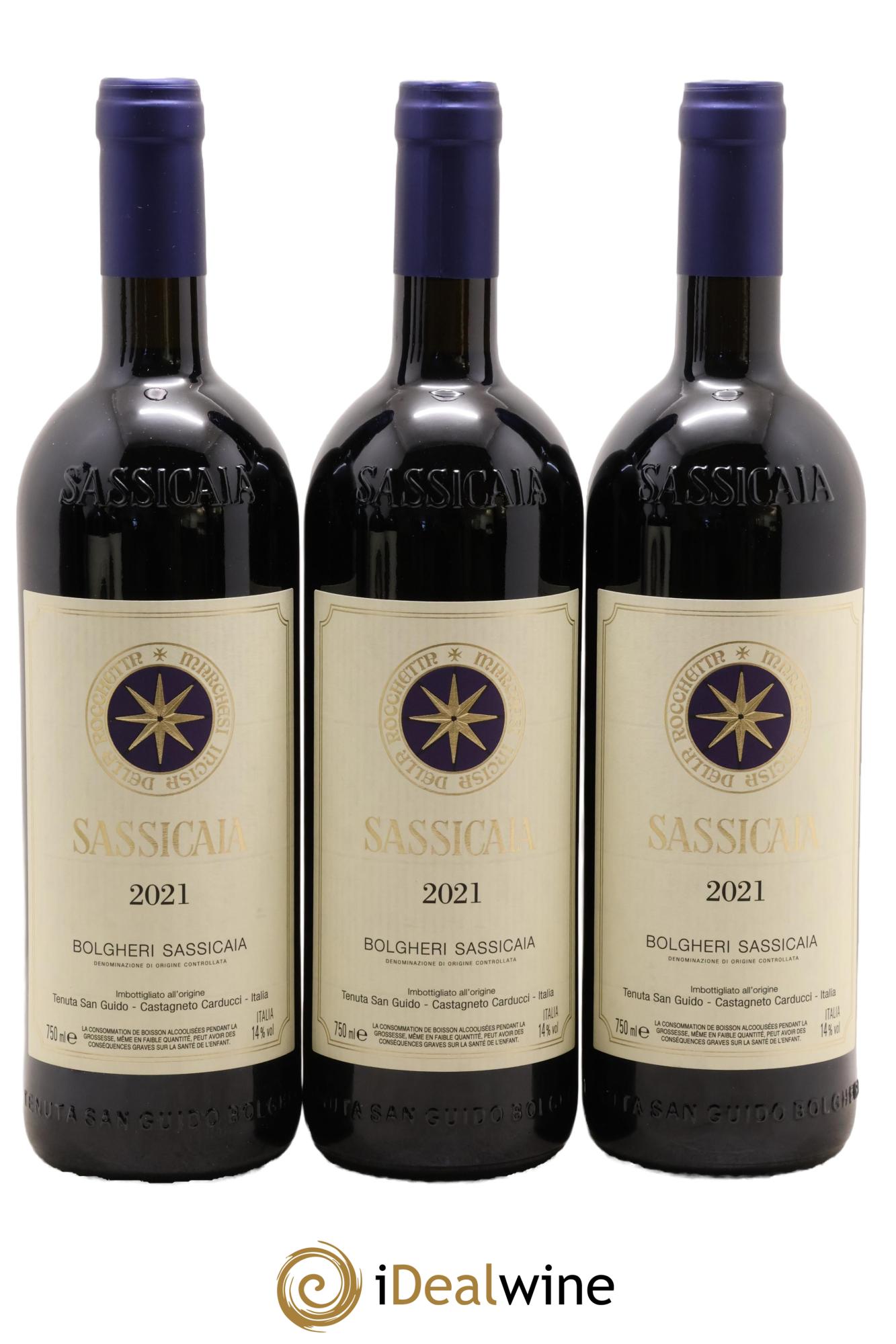 Bolgheri DOC Sassicaia Tenuta San Guido 2021 - Posten von 6 Flaschen - 3
