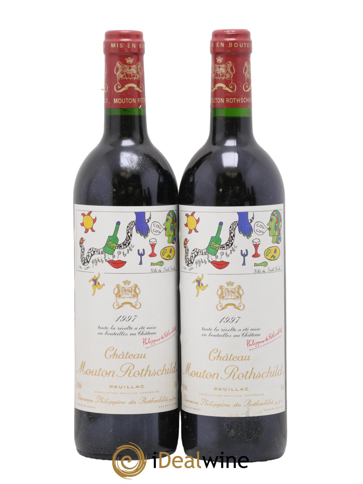 Château Mouton Rothschild 1er Grand Cru Classé 1997 - Lot of 2 bottles - 0