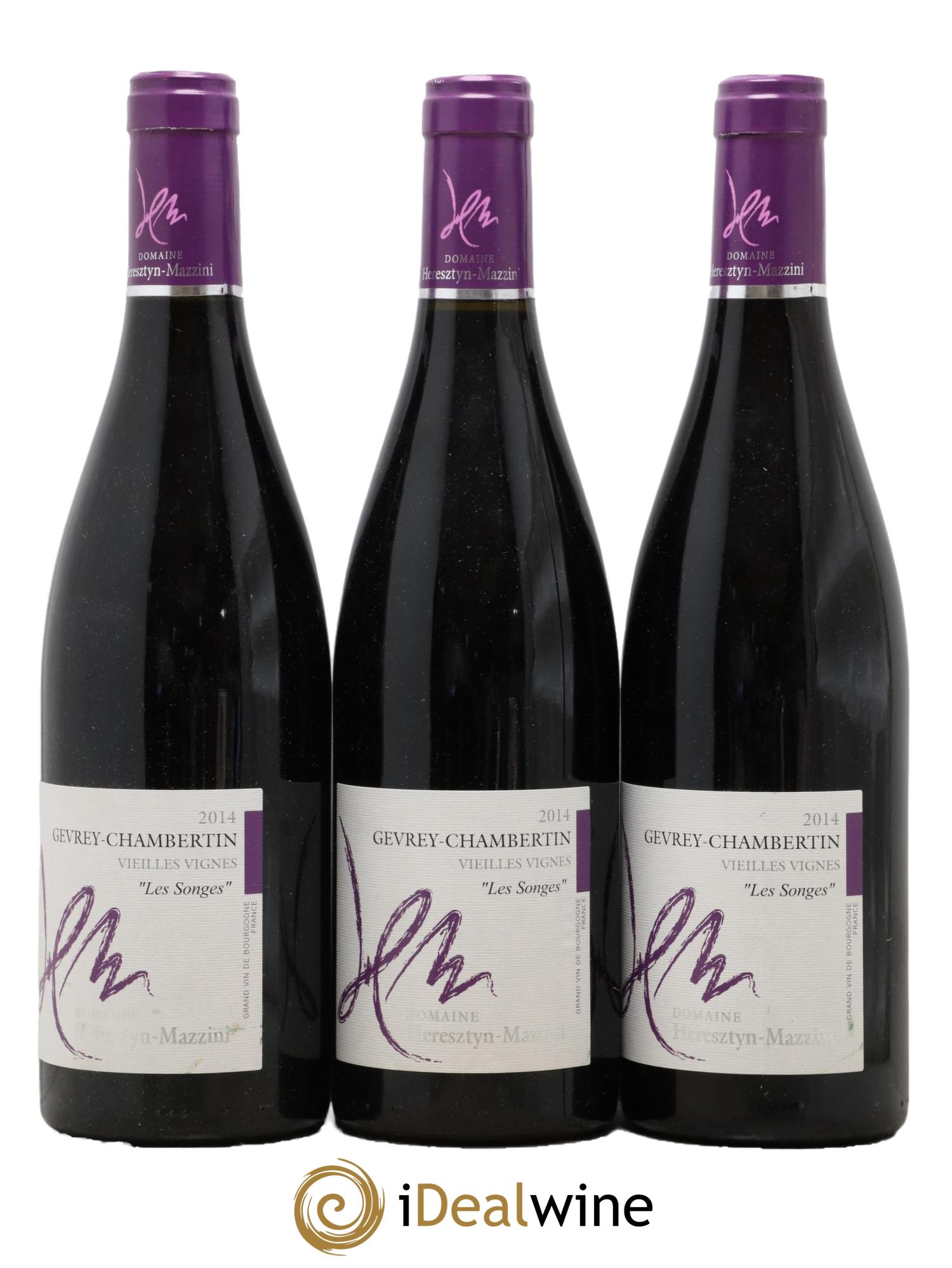 Gevrey-Chambertin Vieilles Vignes Les Songes Heresztyn-Mazzini 2014 - Lot of 3 bottles - 0