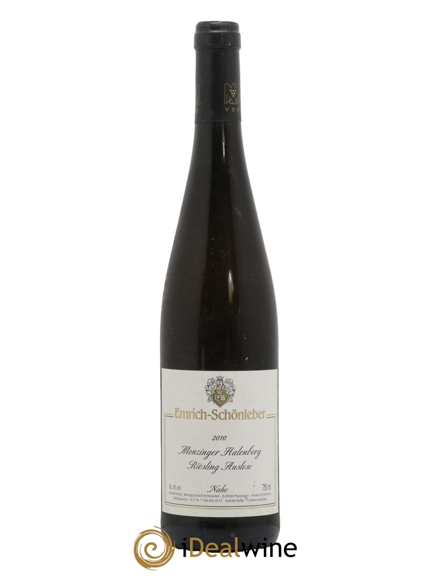 Allemagne Nahe Riesling Auslese Monzinger Halenberg Emrich Schonleber 2010 - Lot de 1 bouteille - 0
