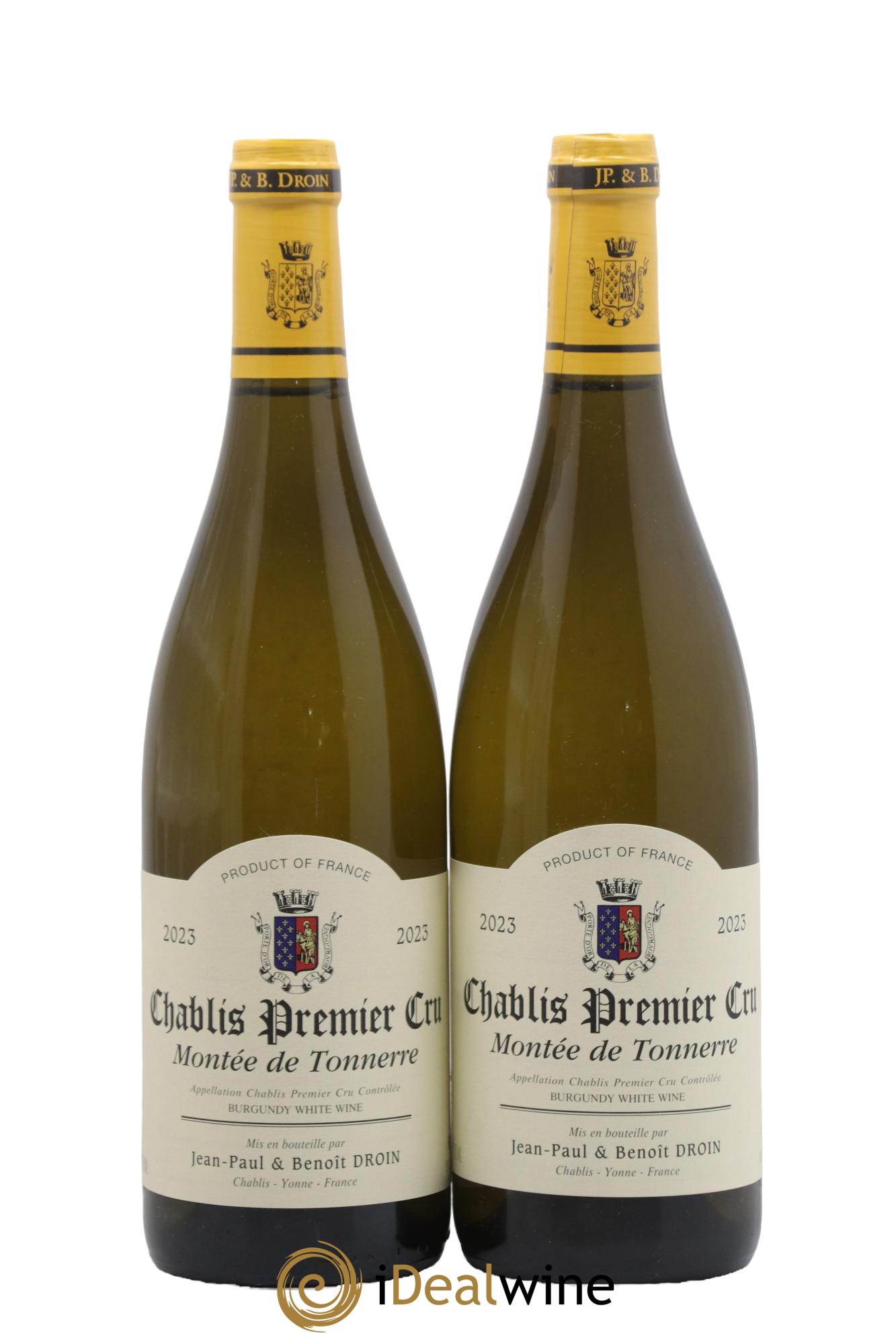 Chablis 1er Cru Montée de Tonnerre Jean-Paul & Benoît Droin (Domaine) 2023 - Lot de 2 bouteilles - 0